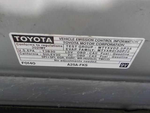 2021 Toyota Camry Le Silver vin: 4T1C11AKXMU456467