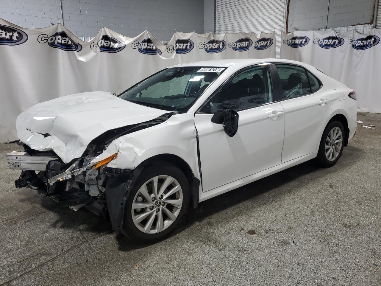 2023 Toyota Camry Le White vin: 4T1C11BK2PU096890 Damage: Left Head Lamp, Broken, Replacement Required