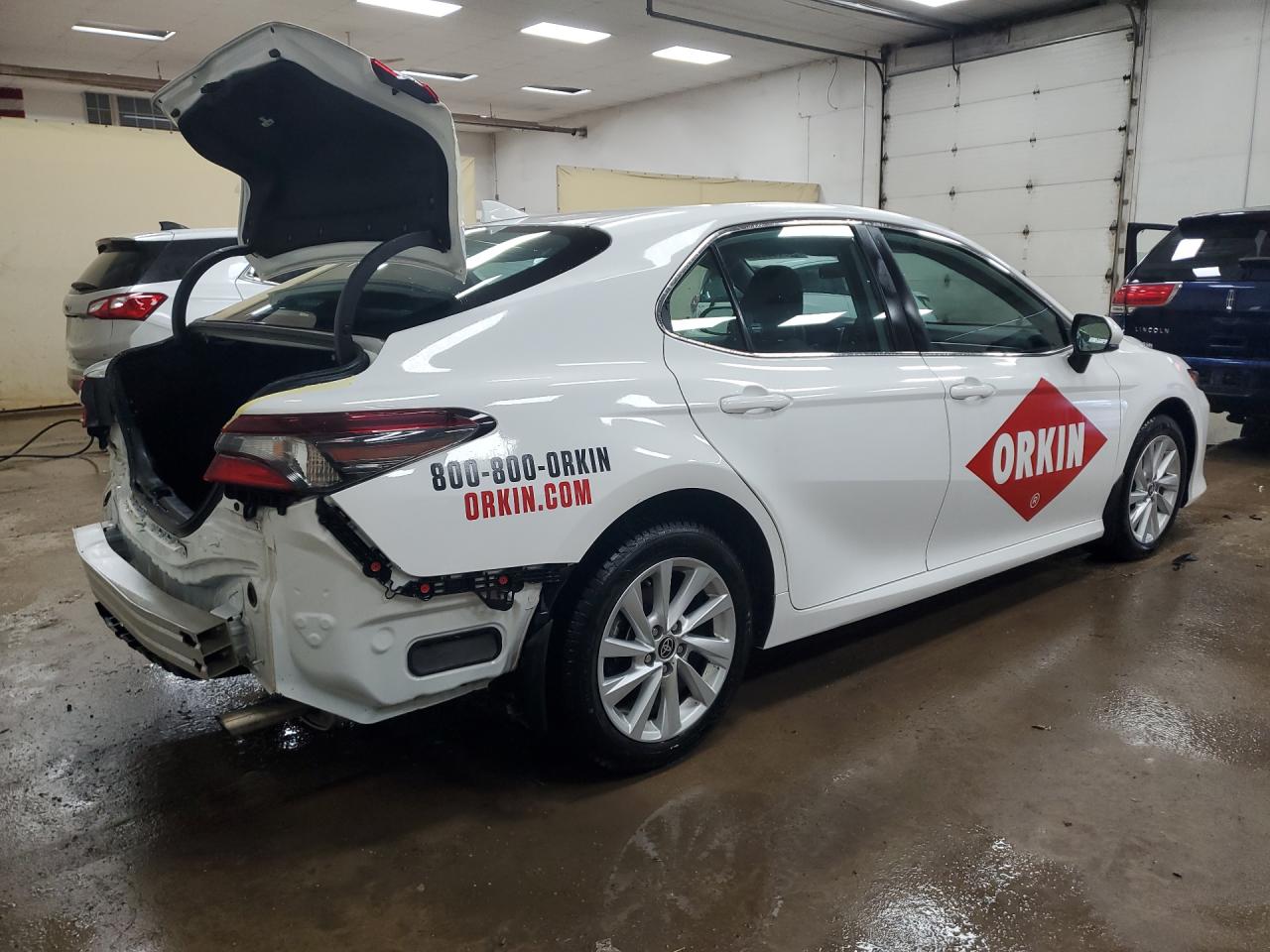 2023 Toyota Camry Le White vin: 4T1C11BK3PU092847 Damage: Rear Bumper, Missing, Replacement Required
