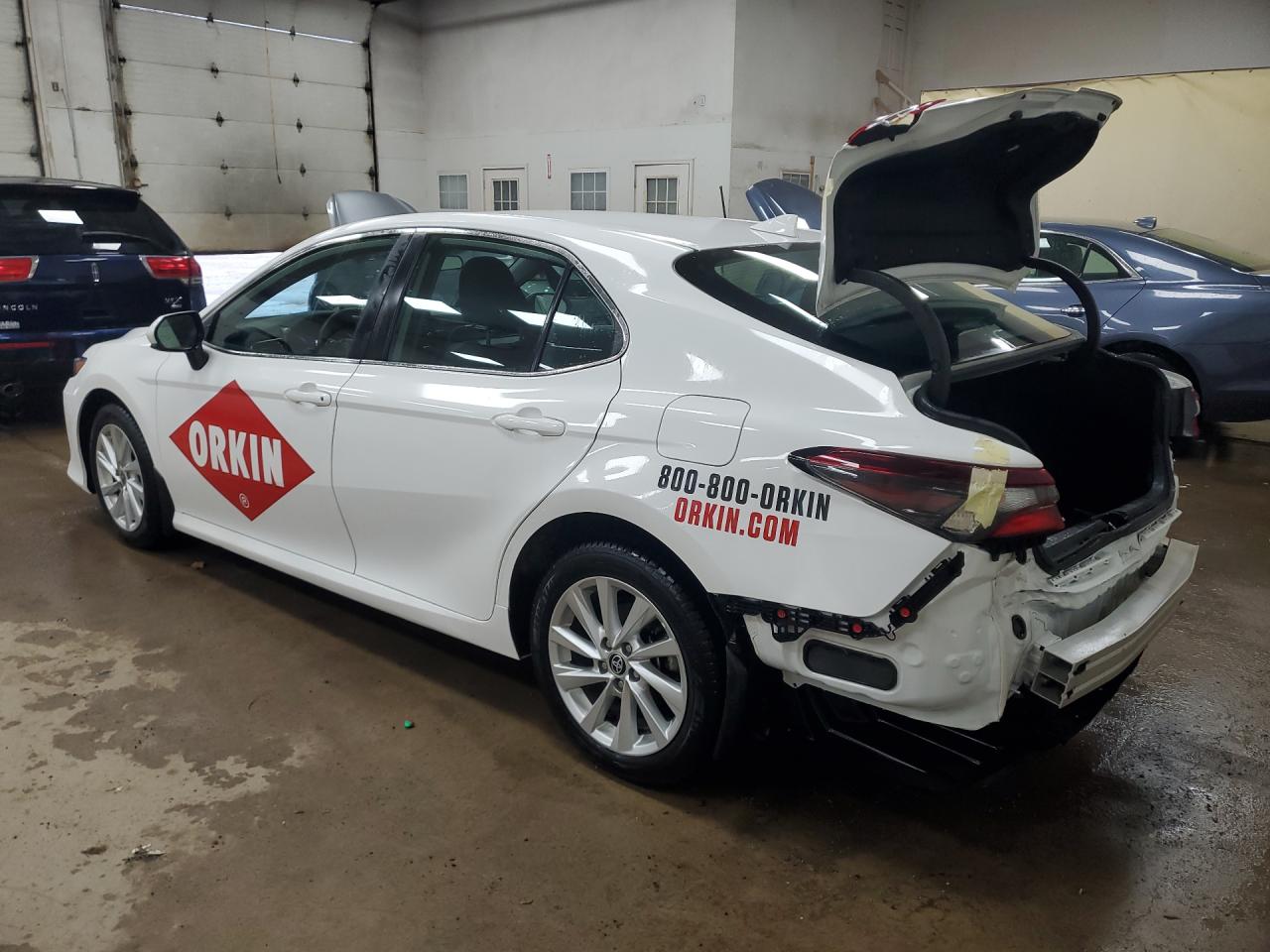2023 Toyota Camry Le White vin: 4T1C11BK3PU092847 Damage: Rear Body Panel Structure, Kinked, 6 To 7 Inches