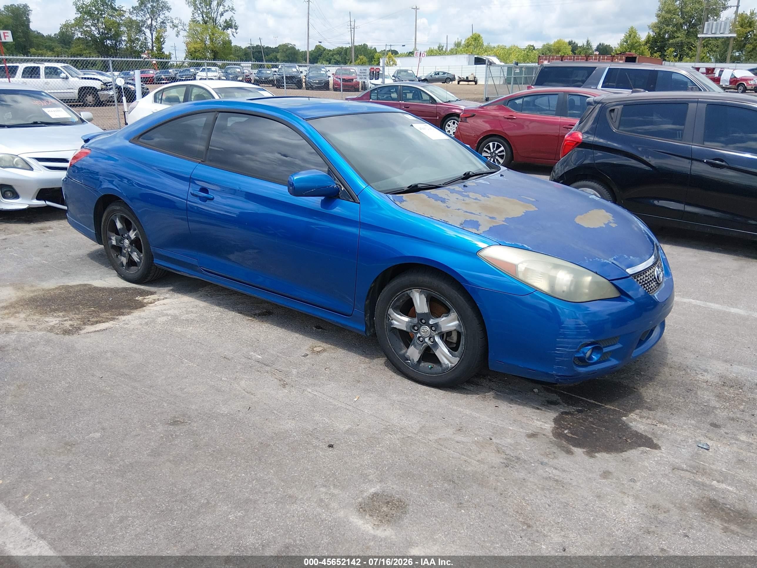 2007 Toyota Camry Solara Sport V6 Blue vin: 4T1CA30P27U126531