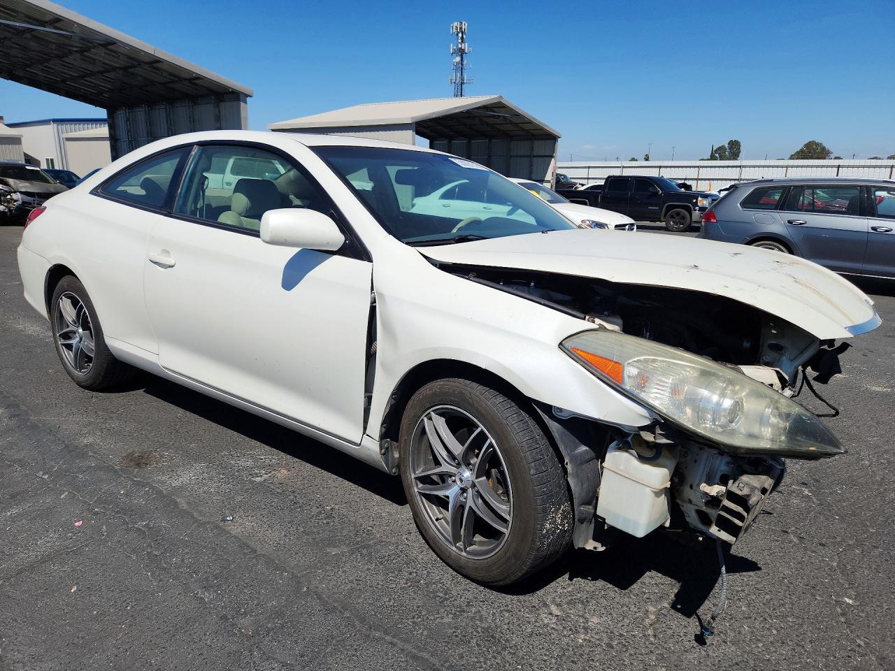 2008 Toyota Camry Solara Sle V6 White vin: 4T1CA30P28U151768
