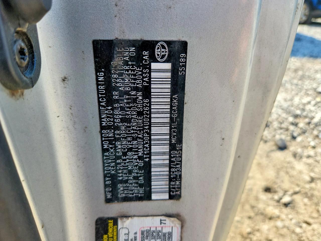 2004 Toyota Camry Solara Sle V6 Silver vin: 4T1CA30P34U022626