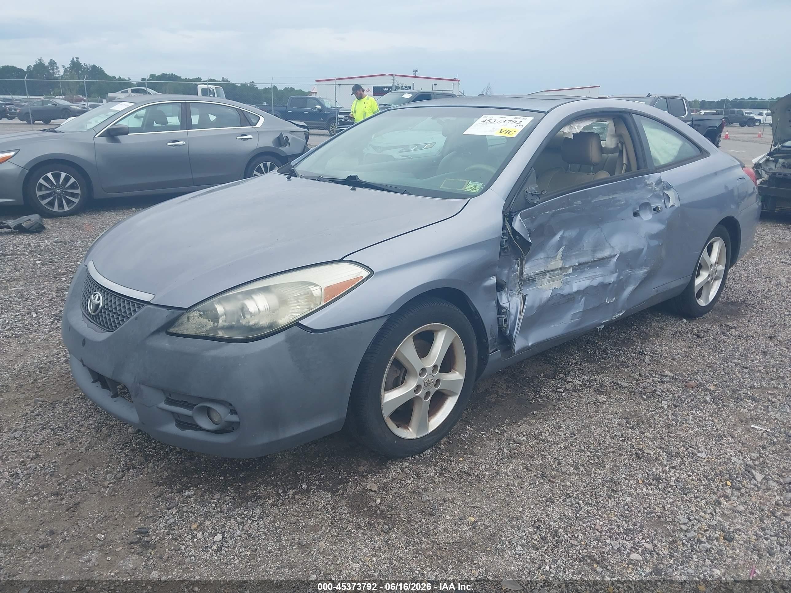 2007 Toyota Camry Solara Sle V6 Light Blue vin: 4T1CA30P37U127185