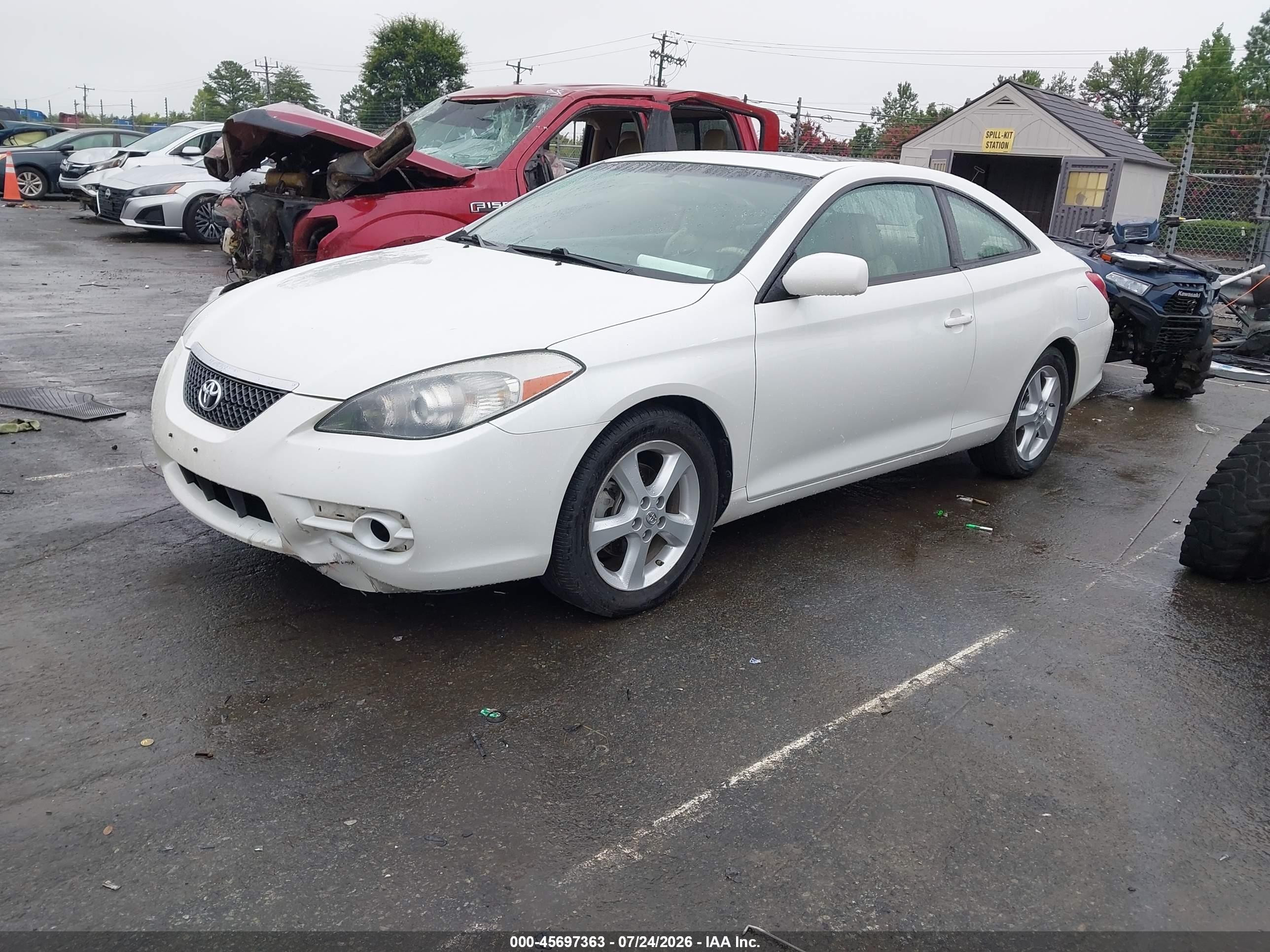 2008 Toyota Camry Solara Sle White vin: 4T1CA30P38U136194
