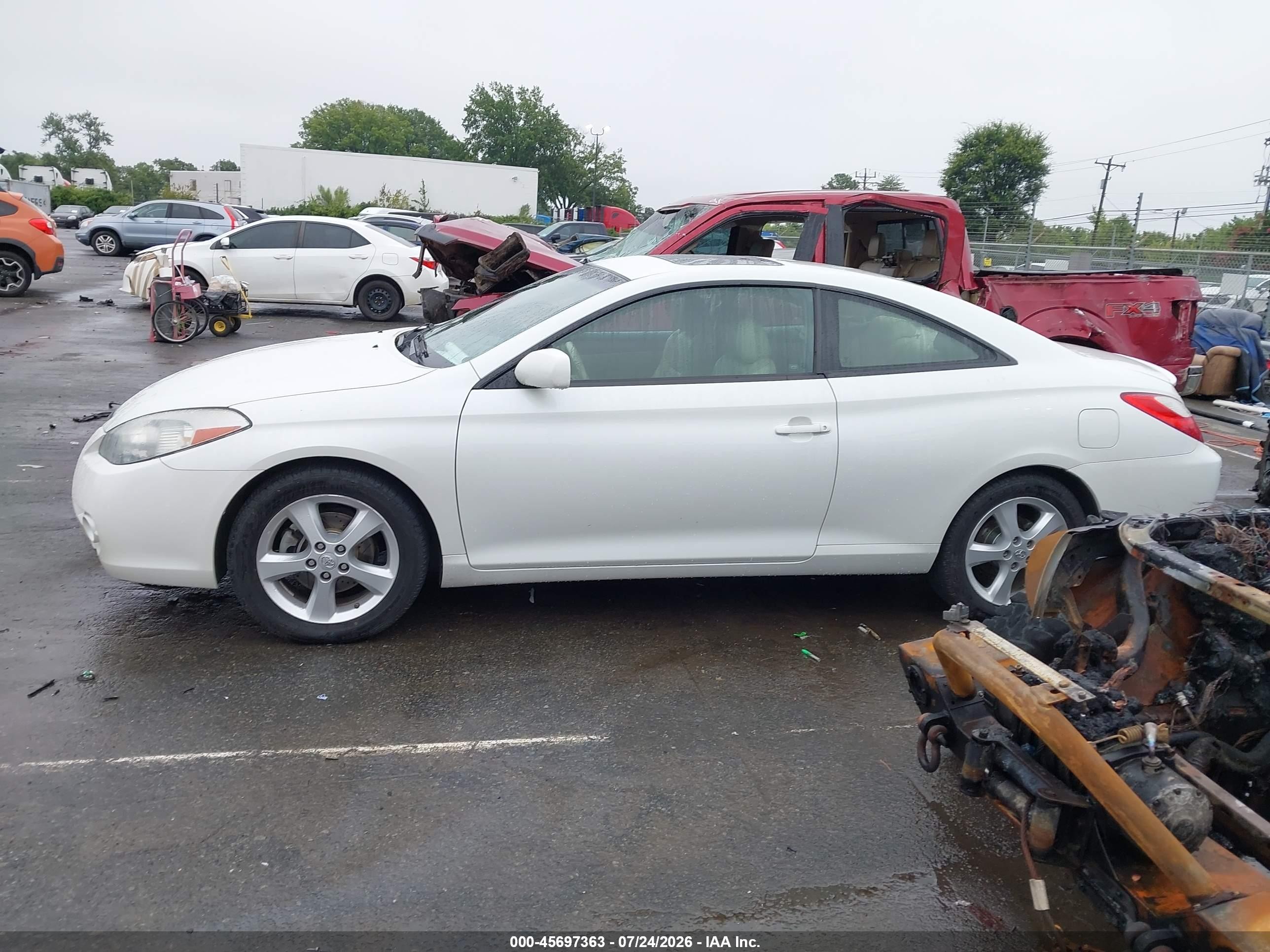 2008 Toyota Camry Solara Sle White vin: 4T1CA30P38U136194