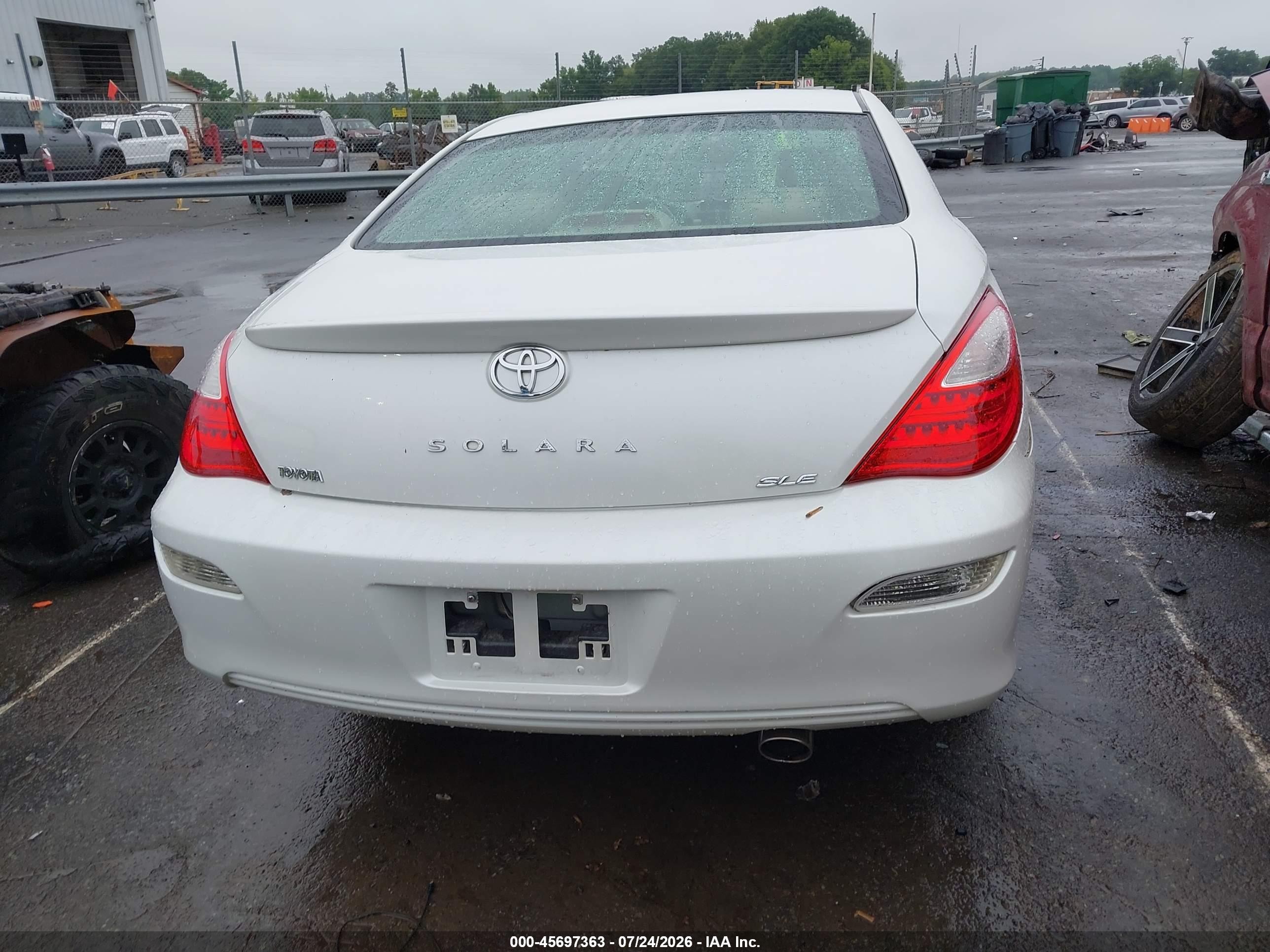 2008 Toyota Camry Solara Sle White vin: 4T1CA30P38U136194