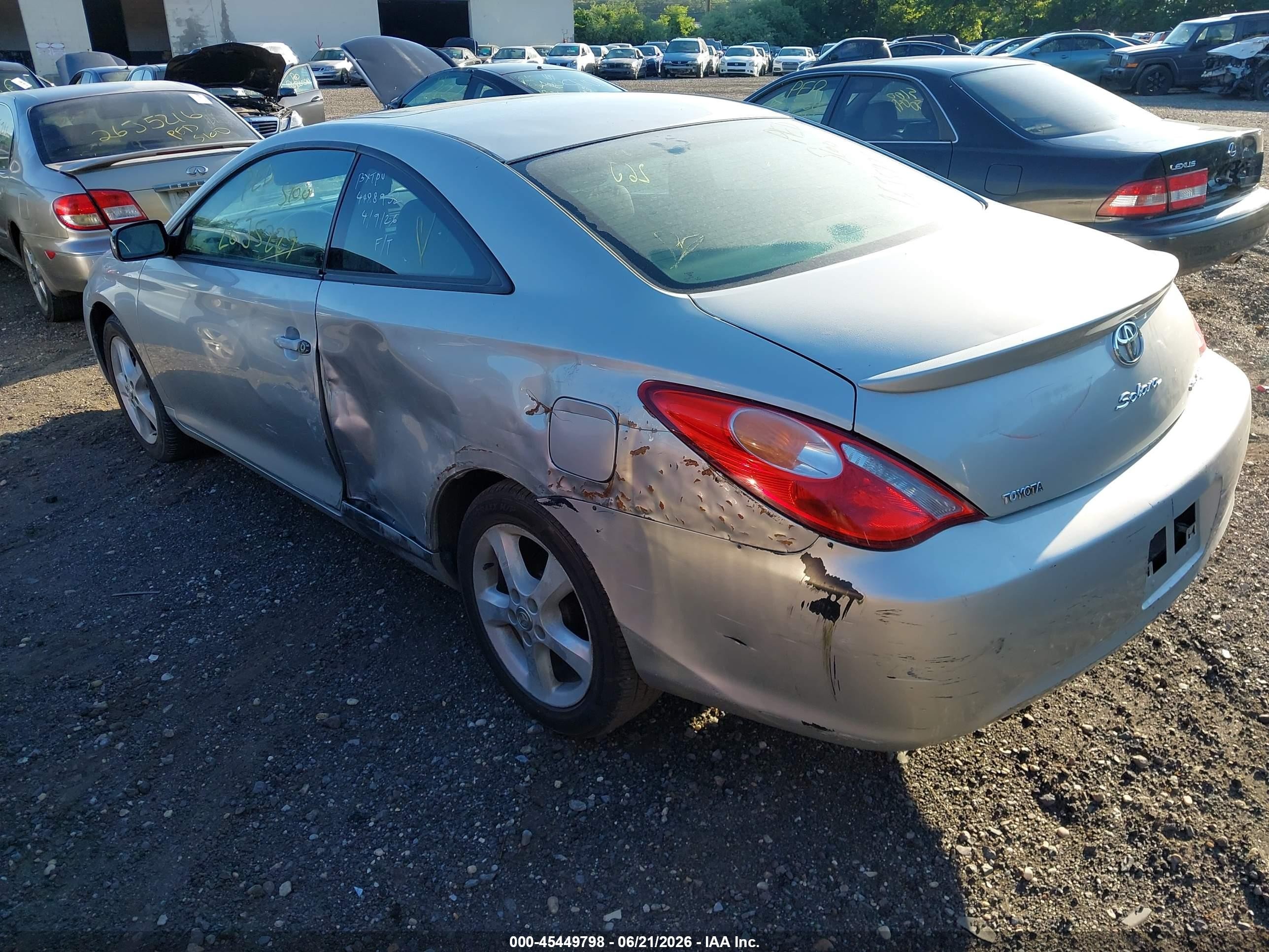 2004 Toyota Camry Solara Sle V6 Silver vin: 4T1CA30P44U016382
