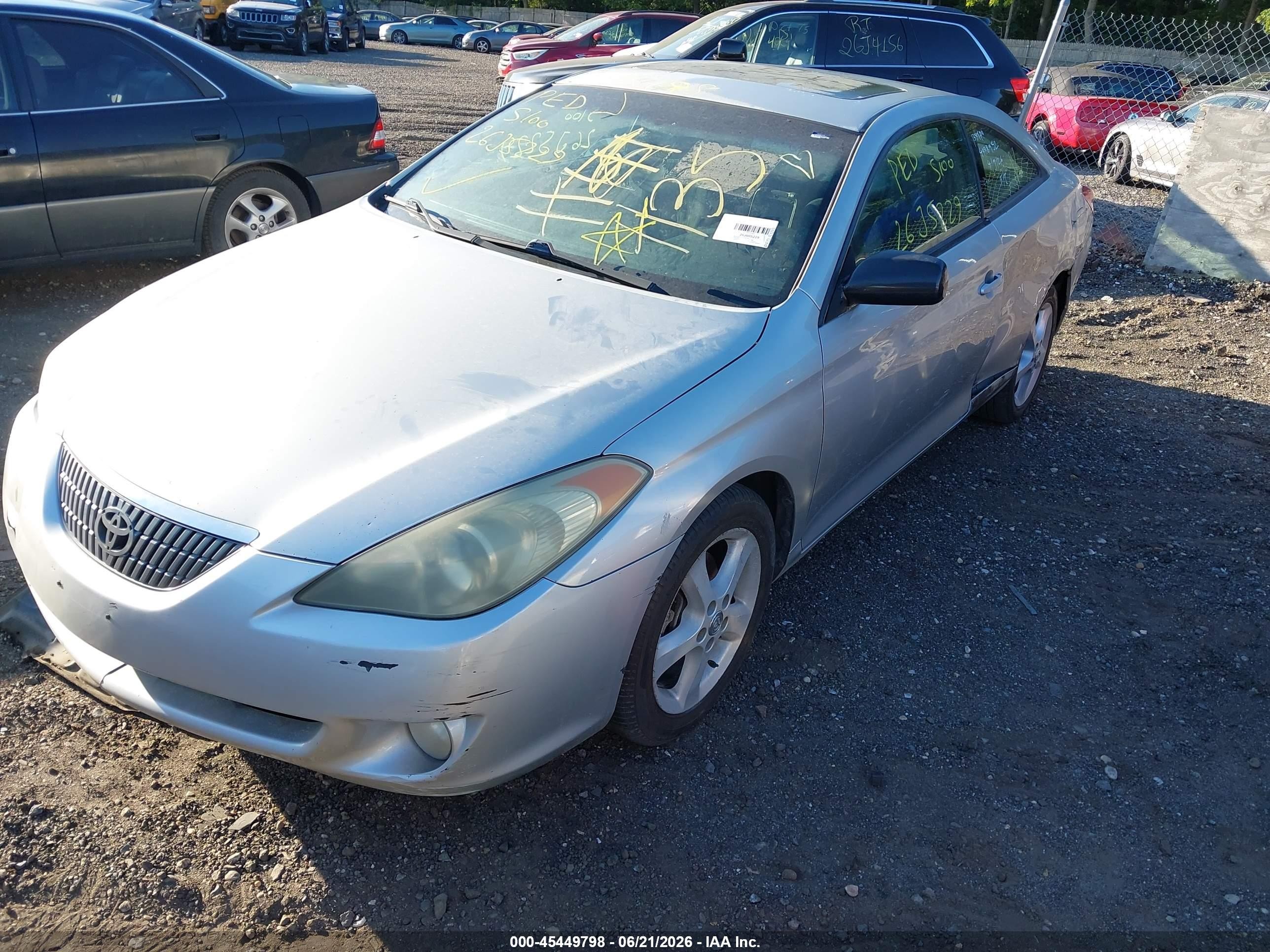 2004 Toyota Camry Solara Sle V6 Silver vin: 4T1CA30P44U016382