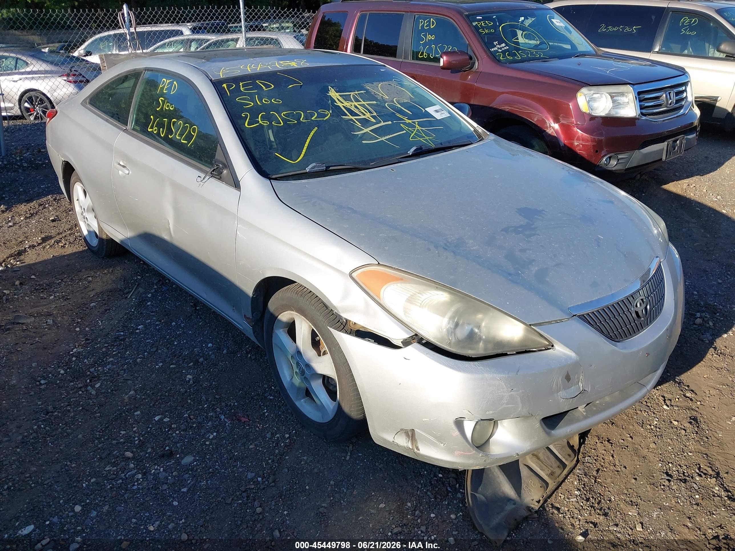 2004 Toyota Camry Solara Sle V6 Silver vin: 4T1CA30P44U016382