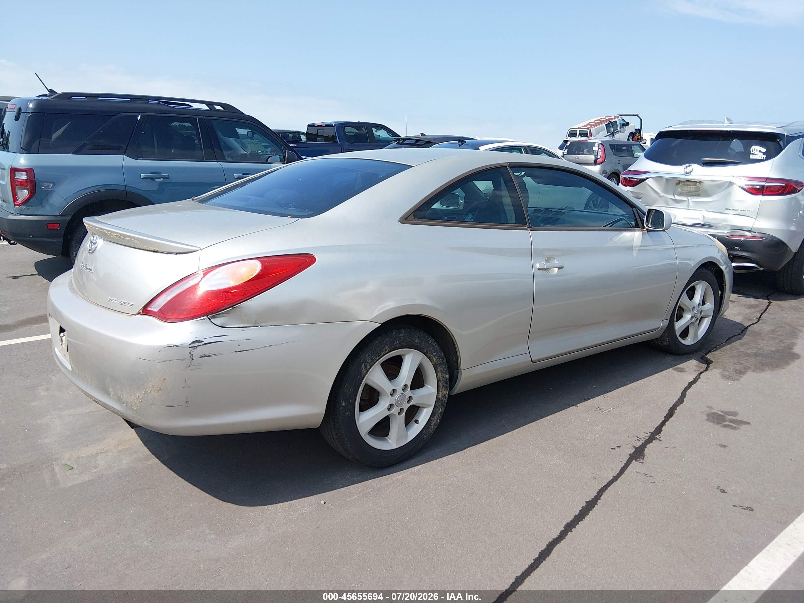 2004 Toyota Camry Solara Sle V6 Silver vin: 4T1CA30P44U032369