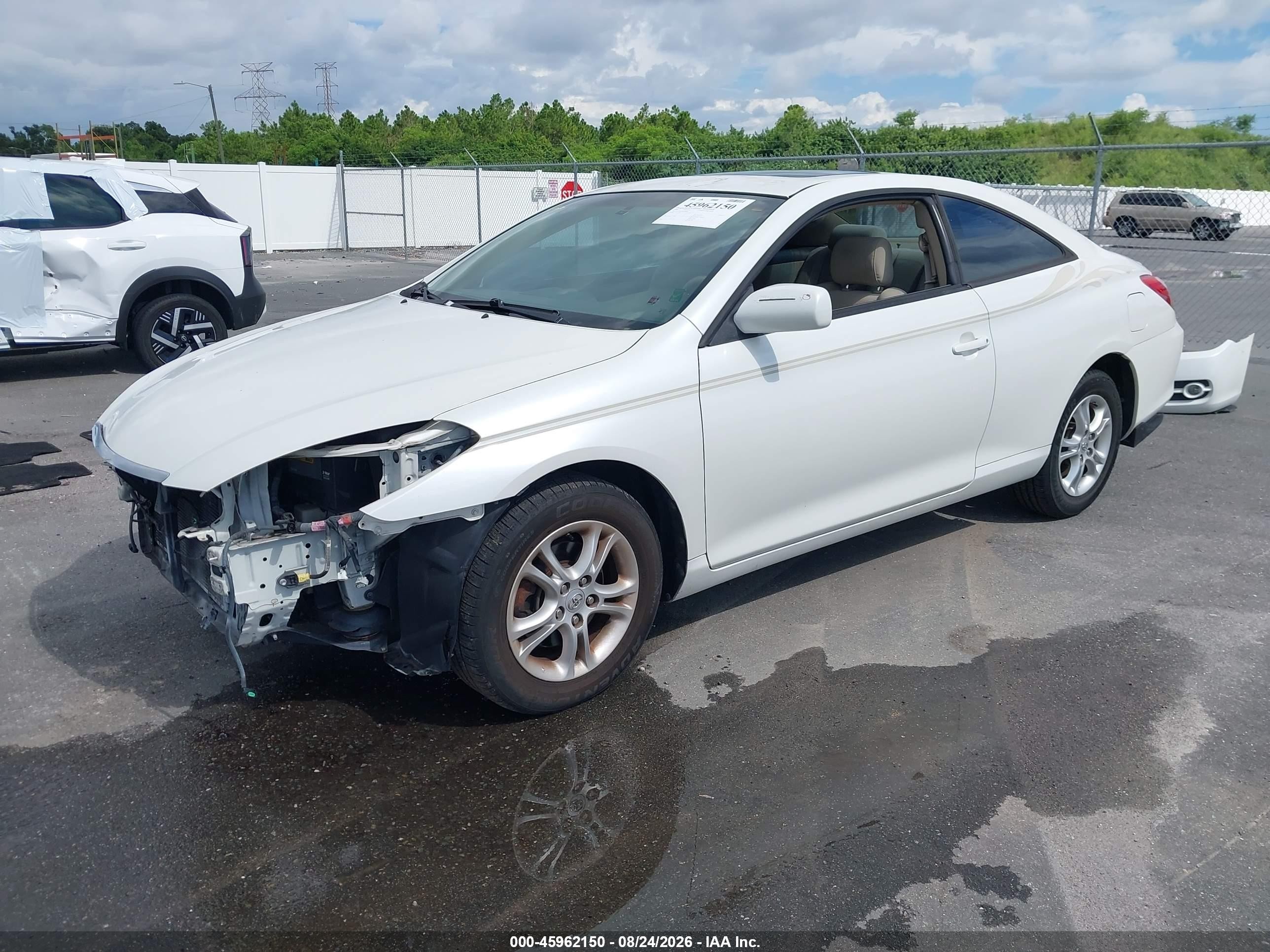 2008 Toyota Camry Solara Se V6 White vin: 4T1CA30P58U154860