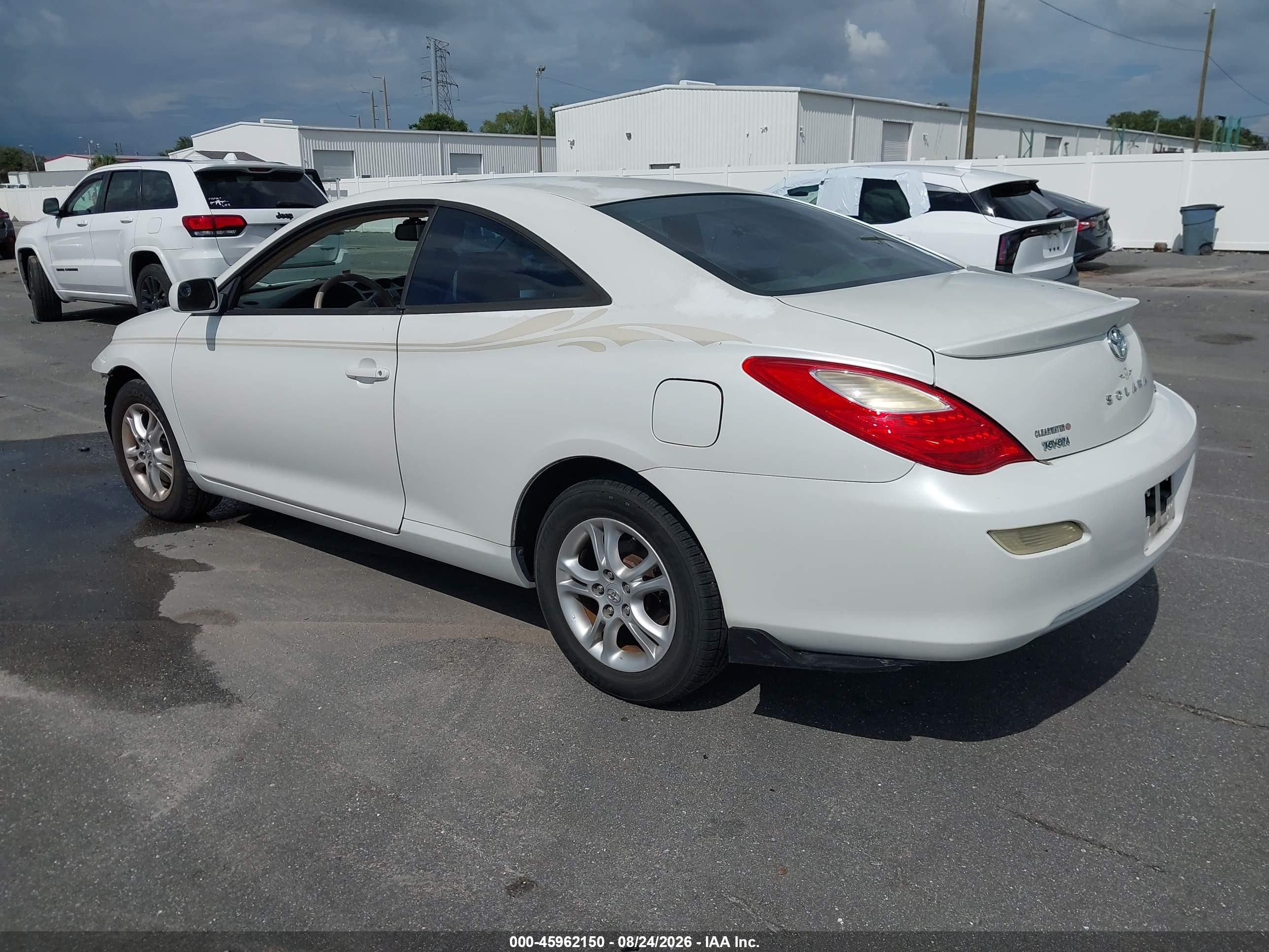 2008 Toyota Camry Solara Se V6 White vin: 4T1CA30P58U154860