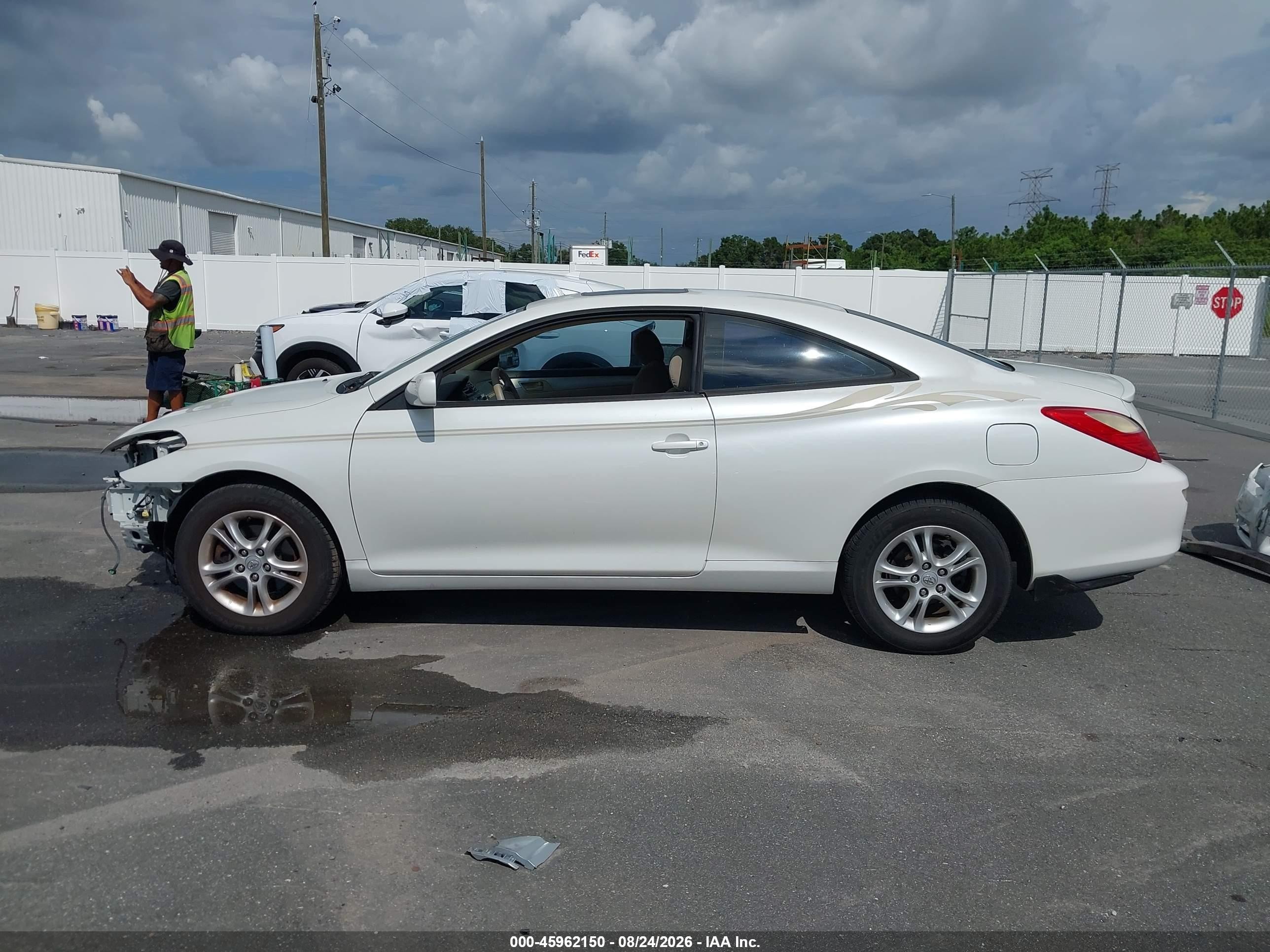 2008 Toyota Camry Solara Se V6 White vin: 4T1CA30P58U154860