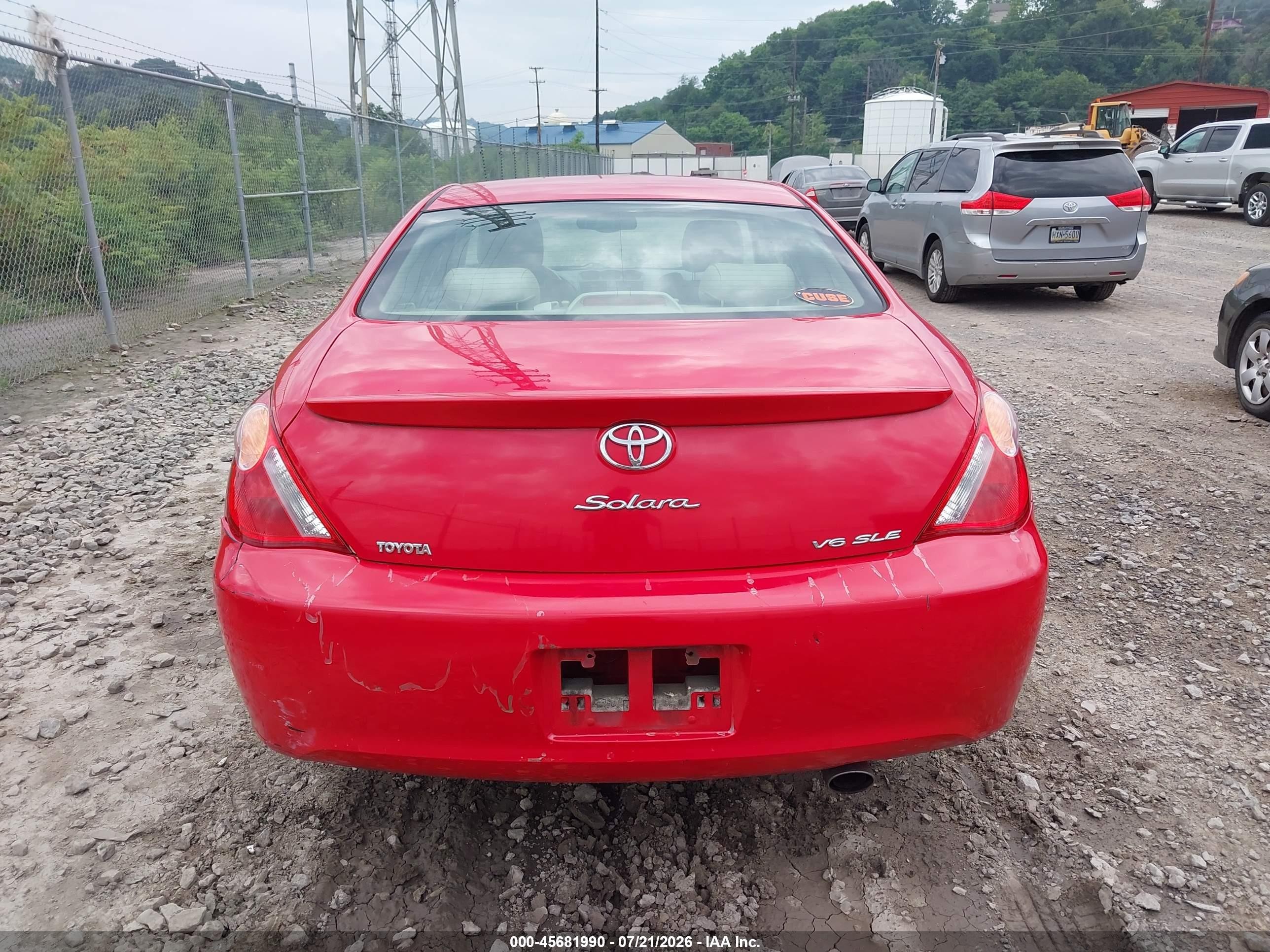 2005 Toyota Camry Solara Sle V6 Red vin: 4T1CA30P75U056408