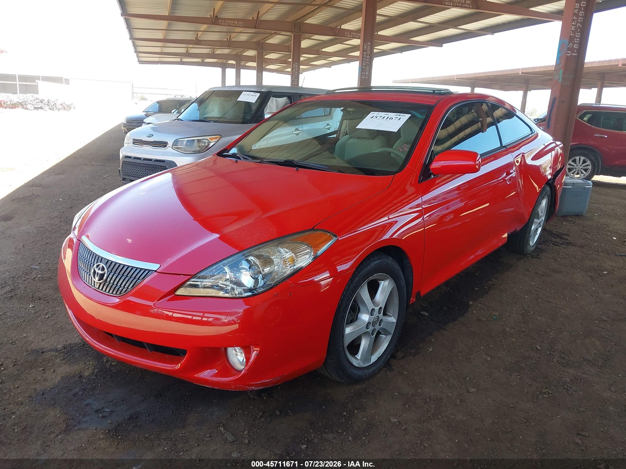 2004 Toyota Camry Solara Se V6 Red vin: 4T1CA38P04U010633
