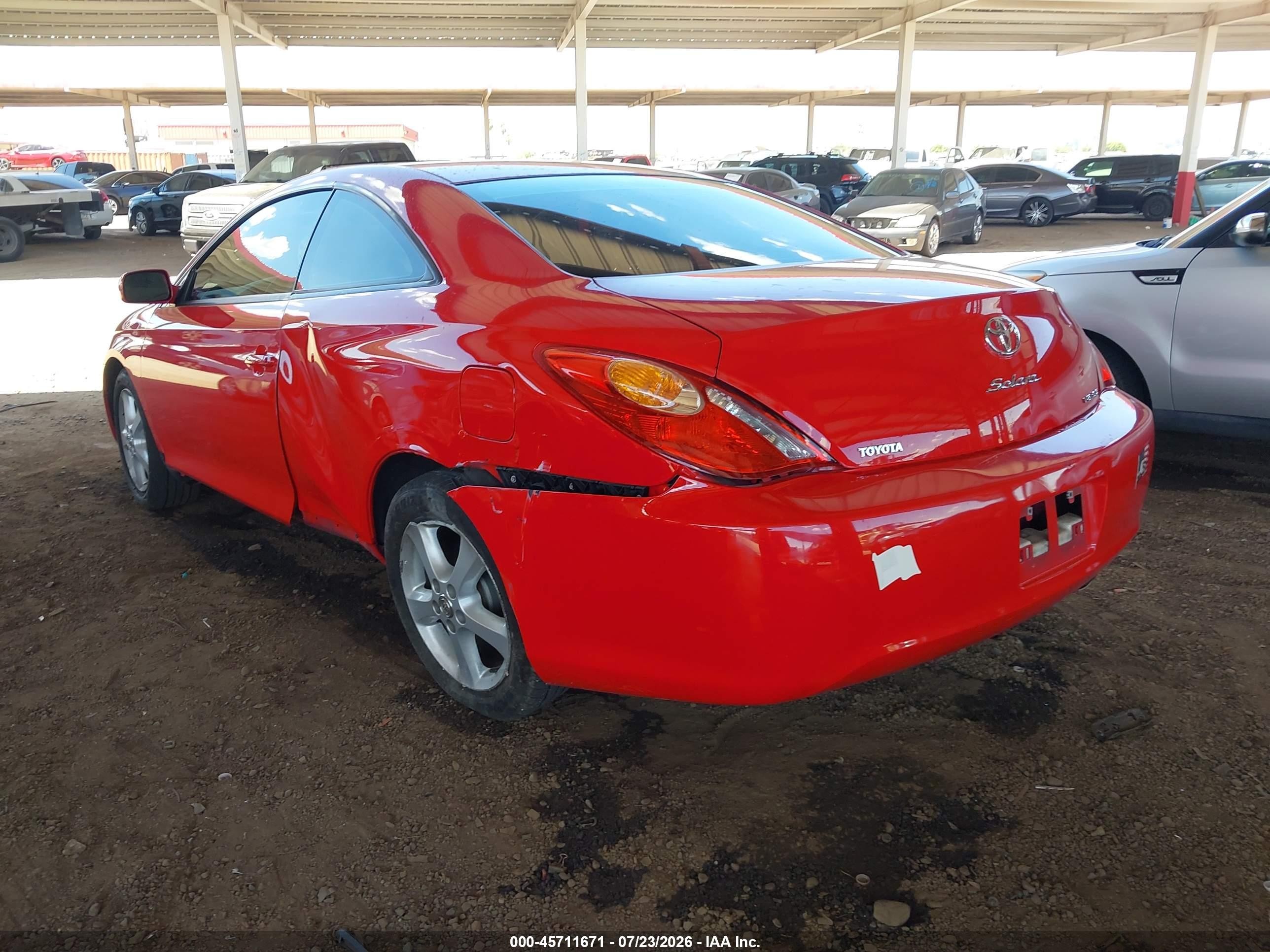 2004 Toyota Camry Solara Se V6 Red vin: 4T1CA38P04U010633