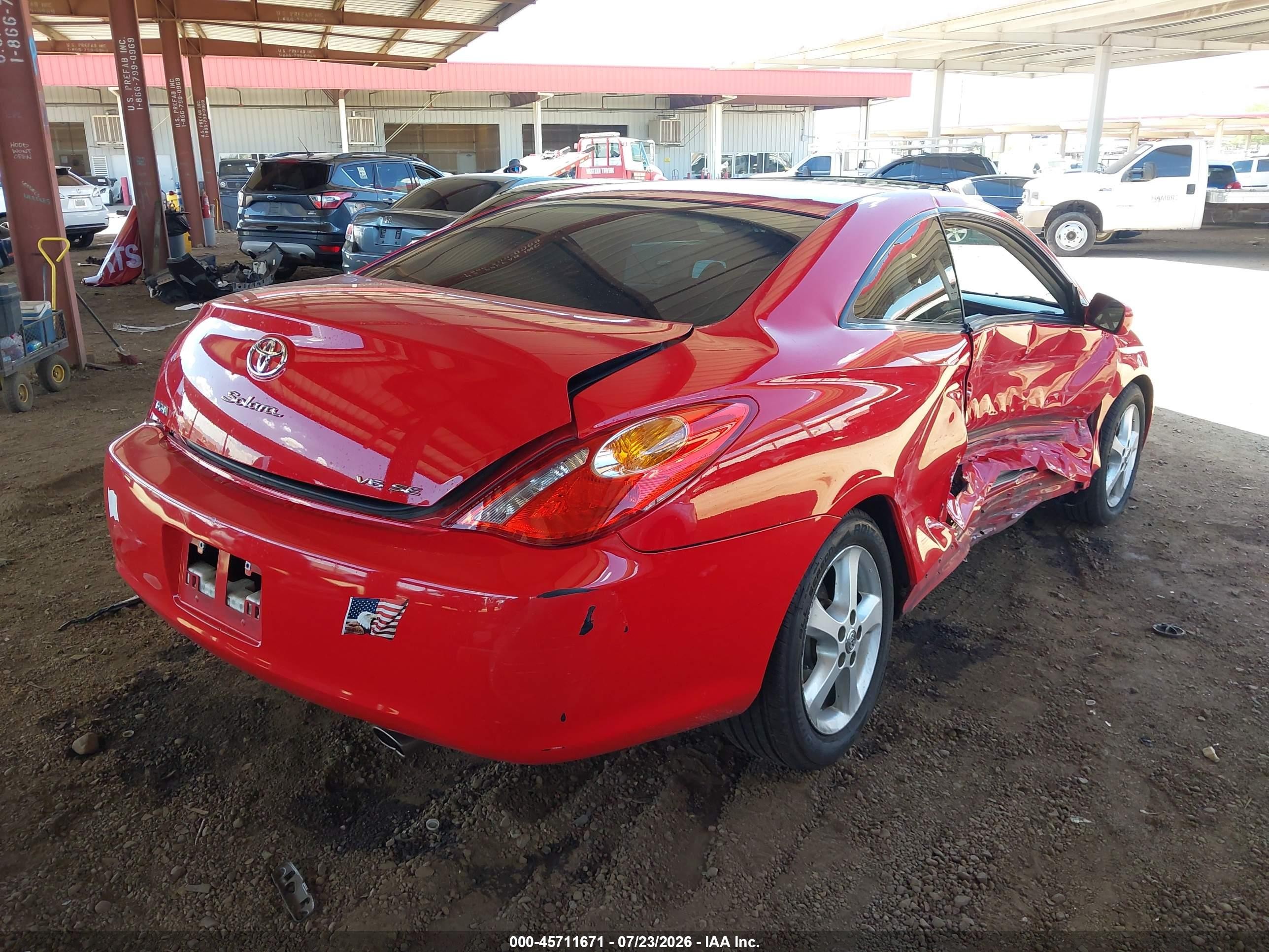 2004 Toyota Camry Solara Se V6 Red vin: 4T1CA38P04U010633