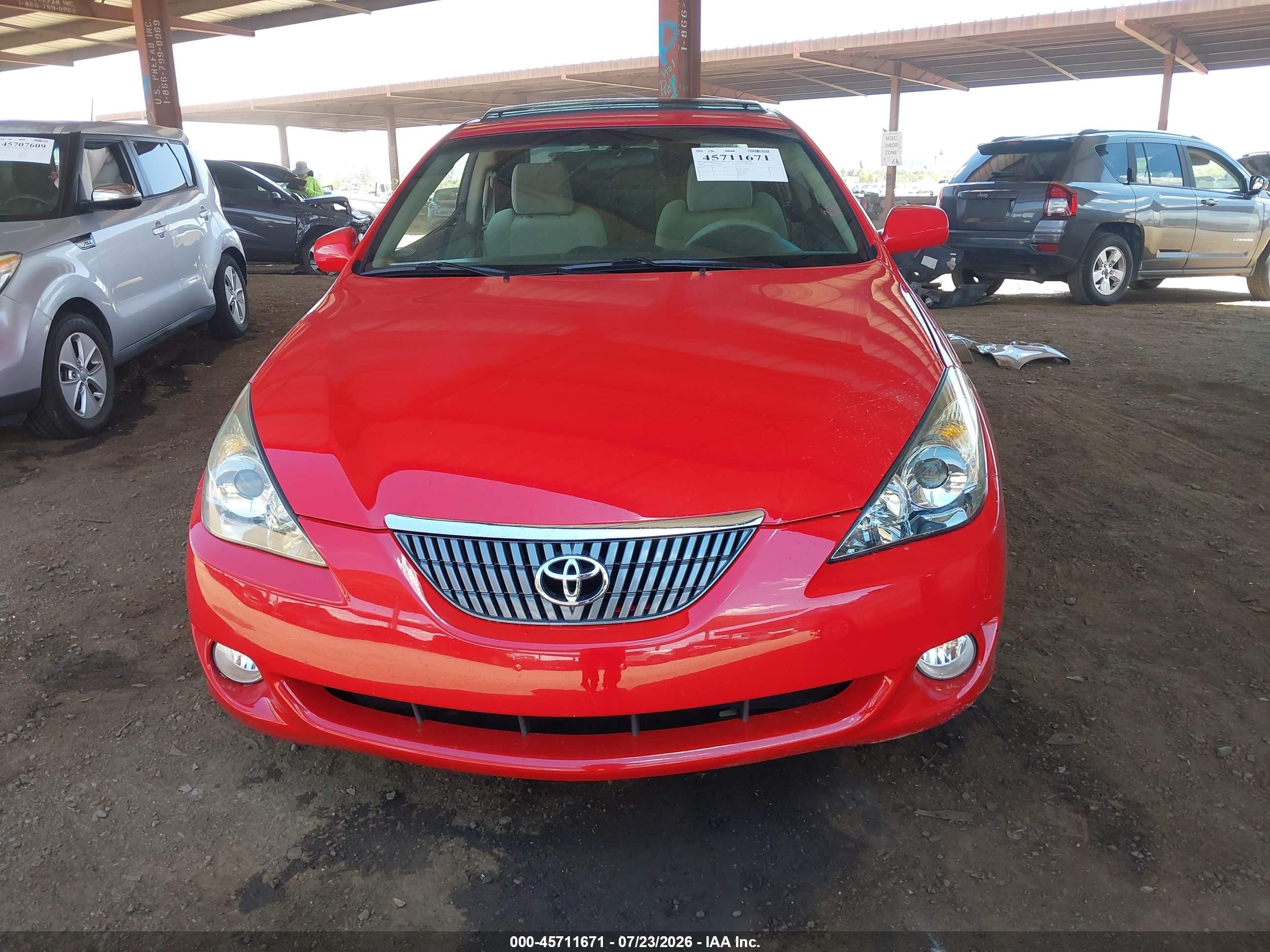 2004 Toyota Camry Solara Se V6 Red vin: 4T1CA38P04U010633