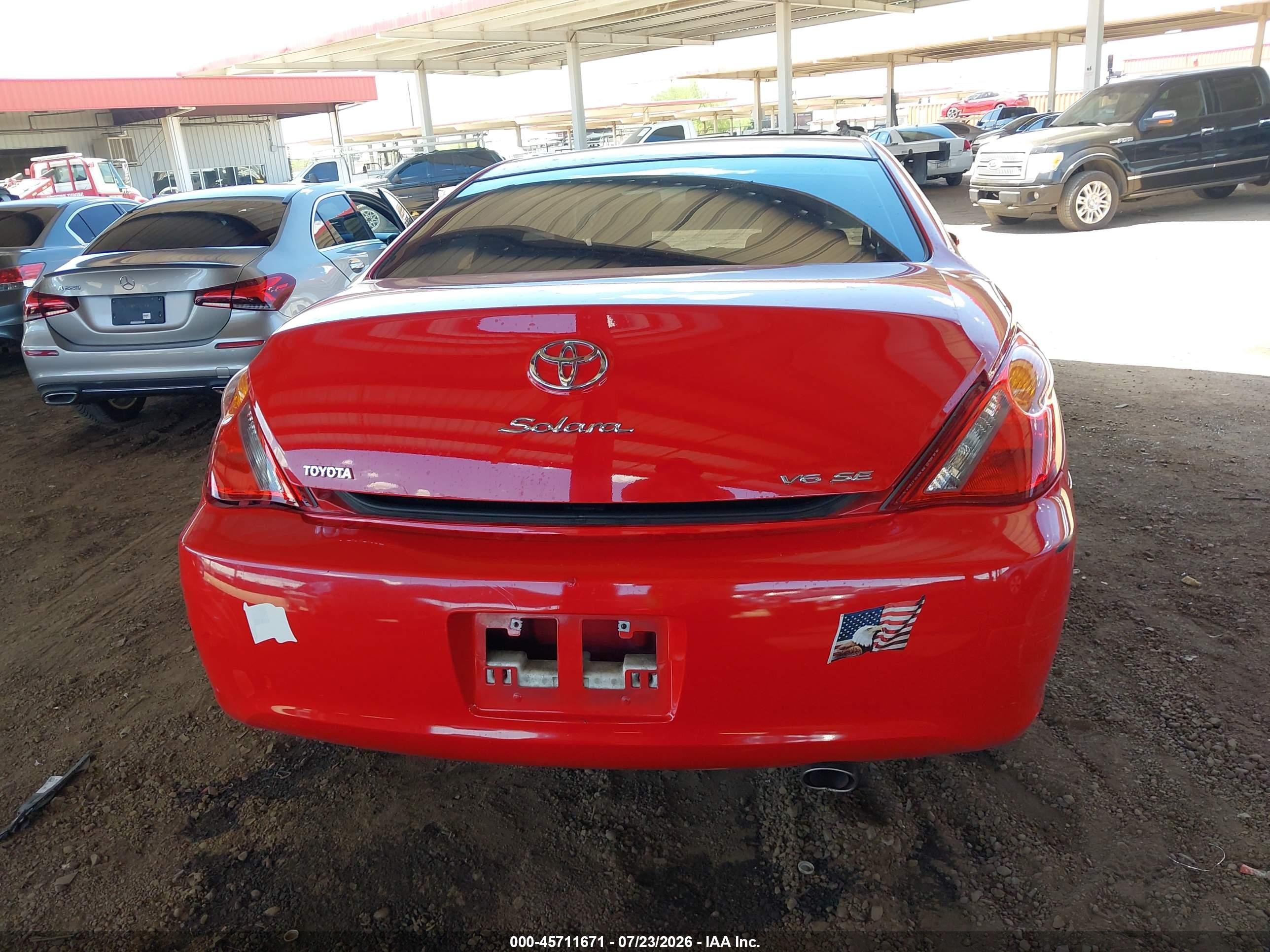 2004 Toyota Camry Solara Se V6 Red vin: 4T1CA38P04U010633