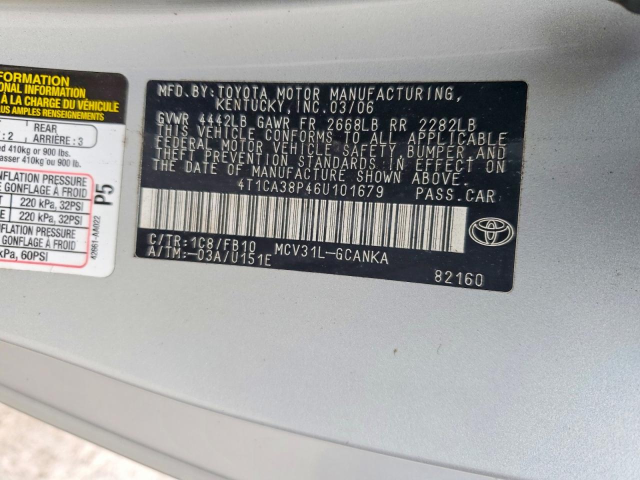 2006 Toyota Camry Solara Se V6 Silver vin: 4T1CA38P46U101679