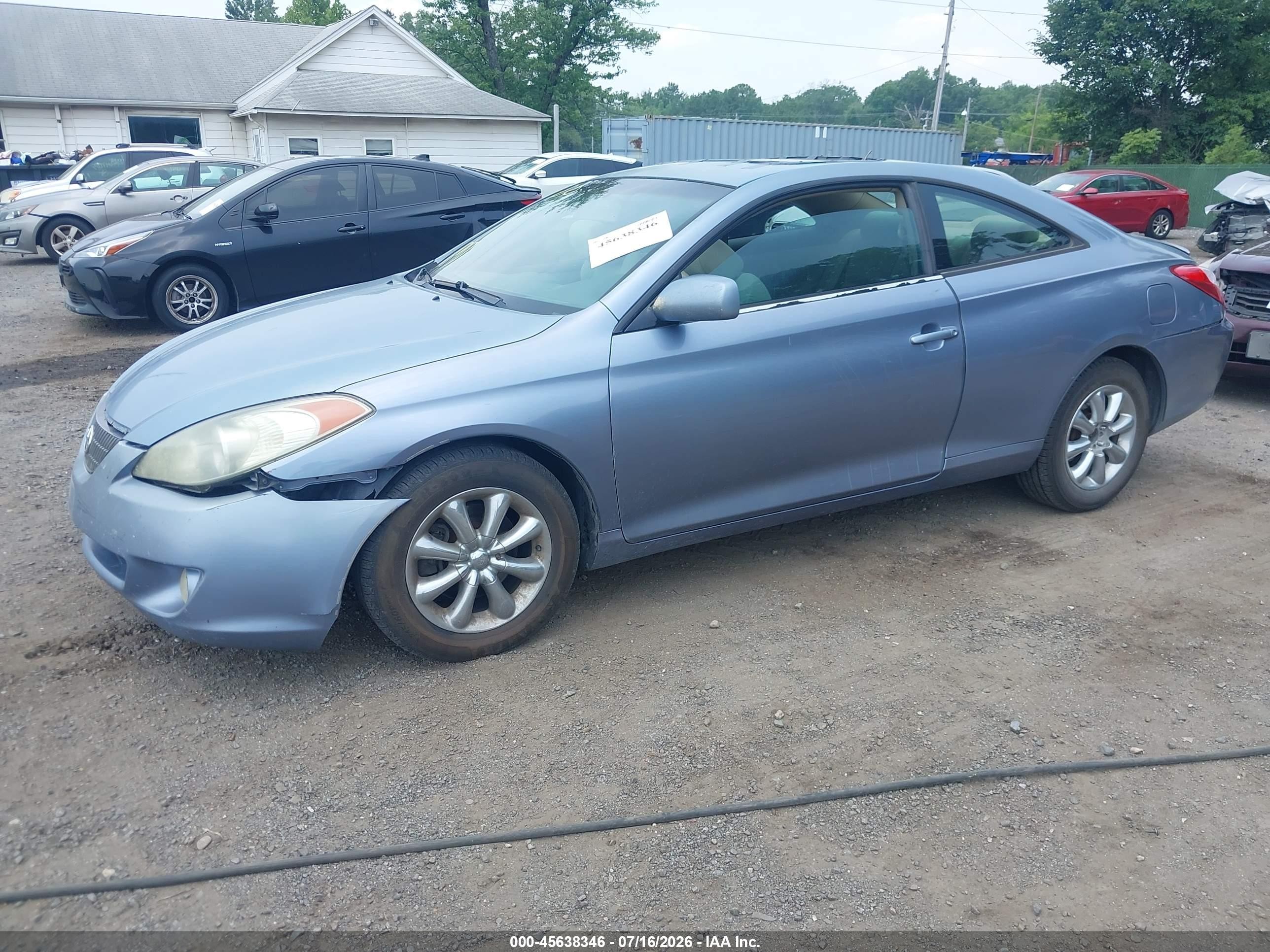 2005 Toyota Camry Solara Se V6 Light Blue vin: 4T1CA38P55U059991