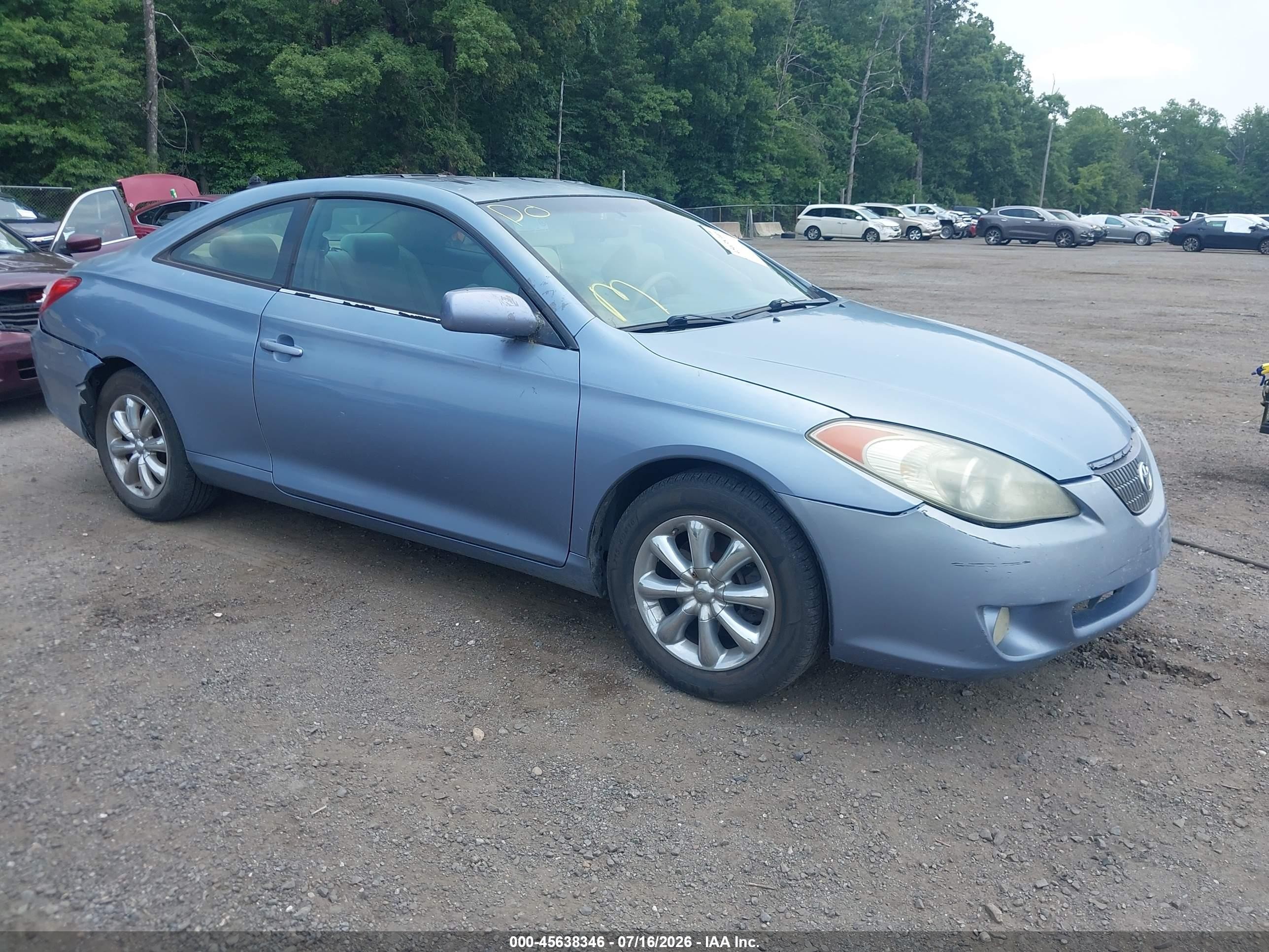 2005 Toyota Camry Solara Se V6 Light Blue vin: 4T1CA38P55U059991