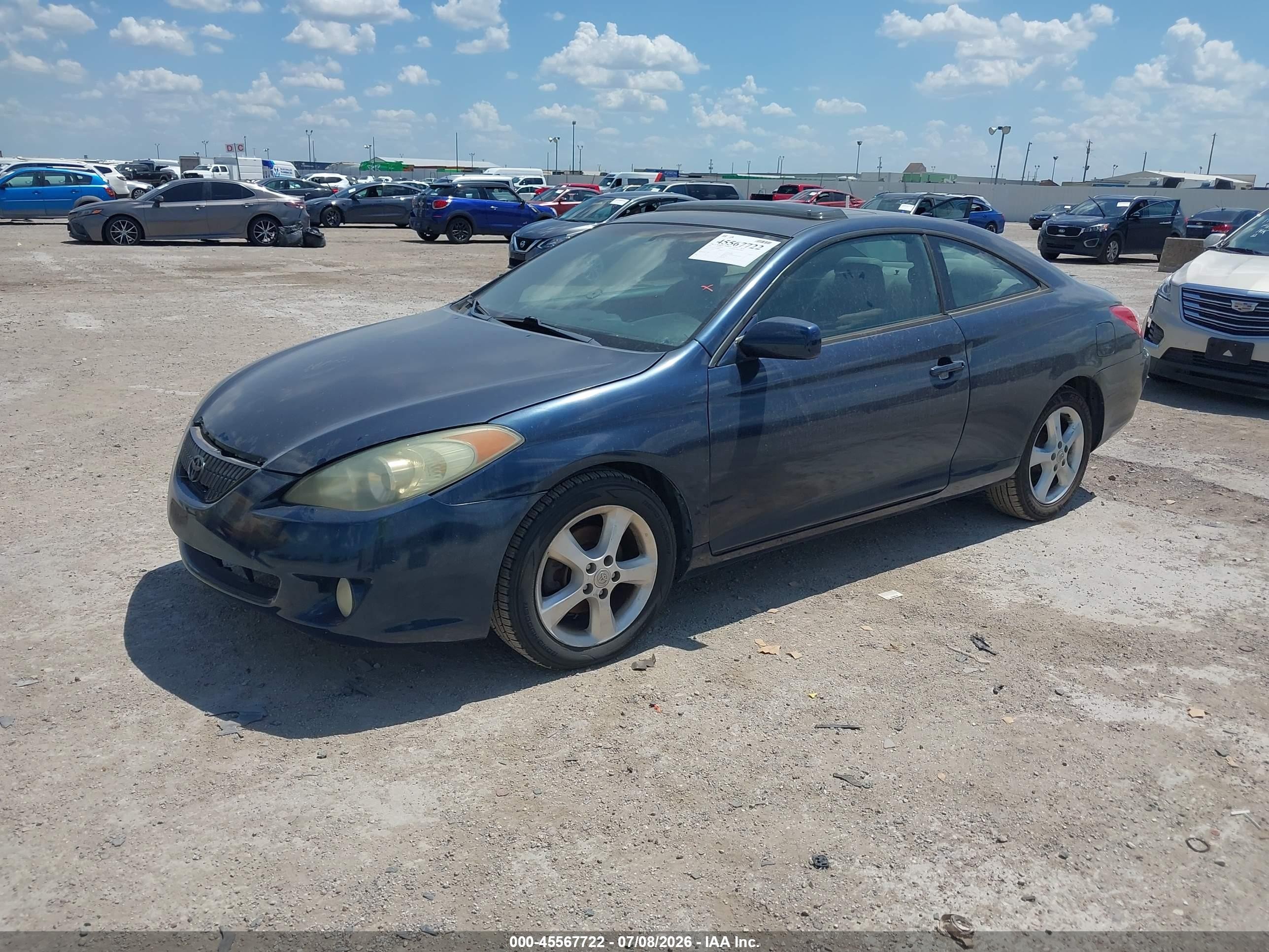 2004 Toyota Camry Solara Sle V6 Blue vin: 4T1CA38P74U008877