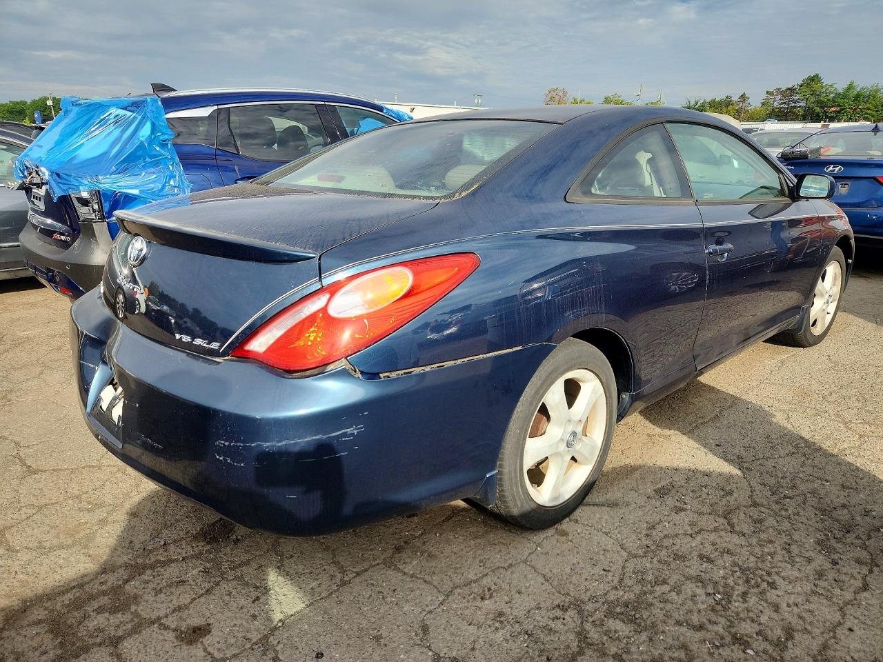 2004 Toyota Camry Solara Sle V6 Blue vin: 4T1CA38P94U014664