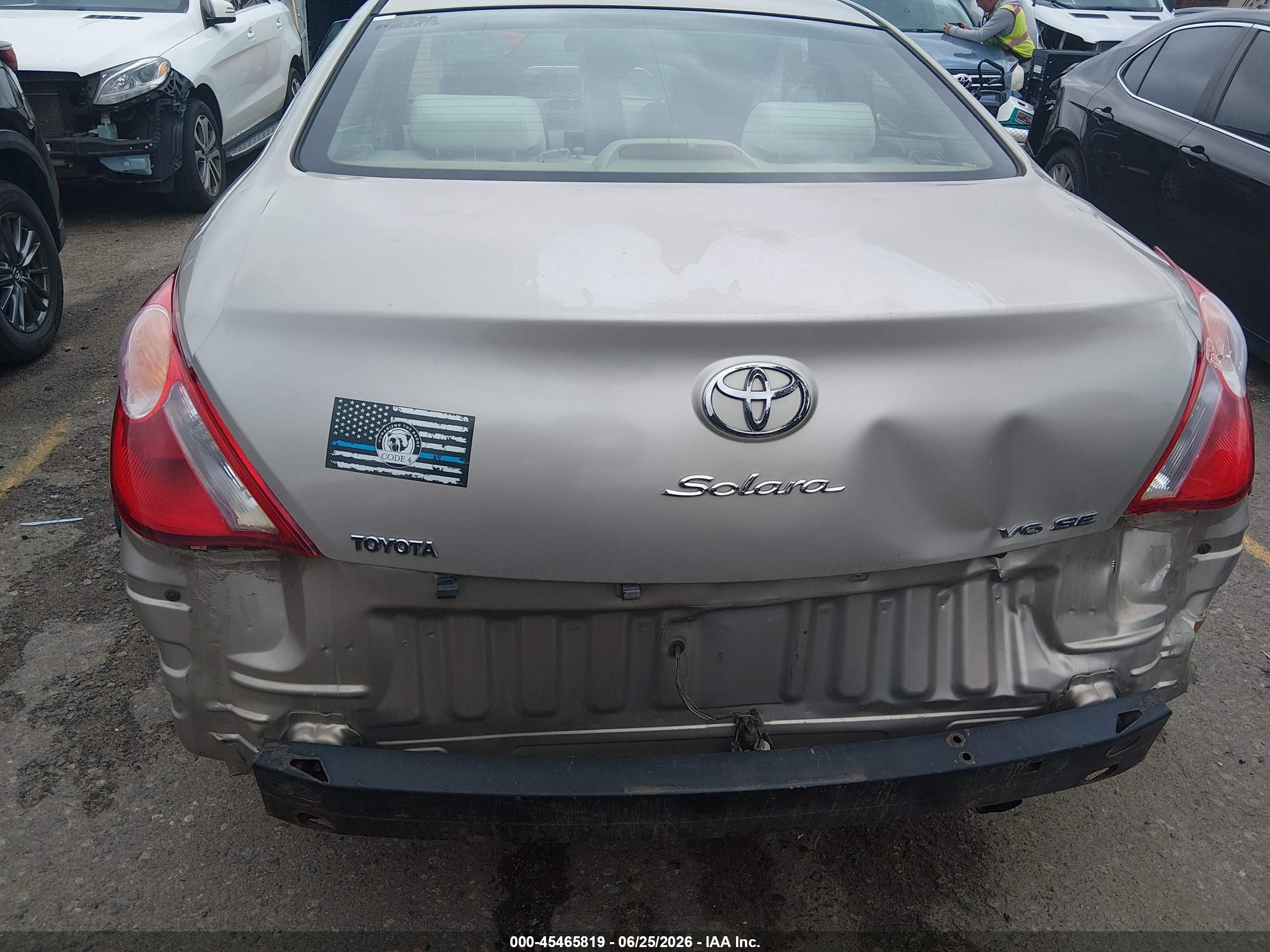 2005 Toyota Camry Solara Se V6 Tan vin: 4T1CA38PX5U051546