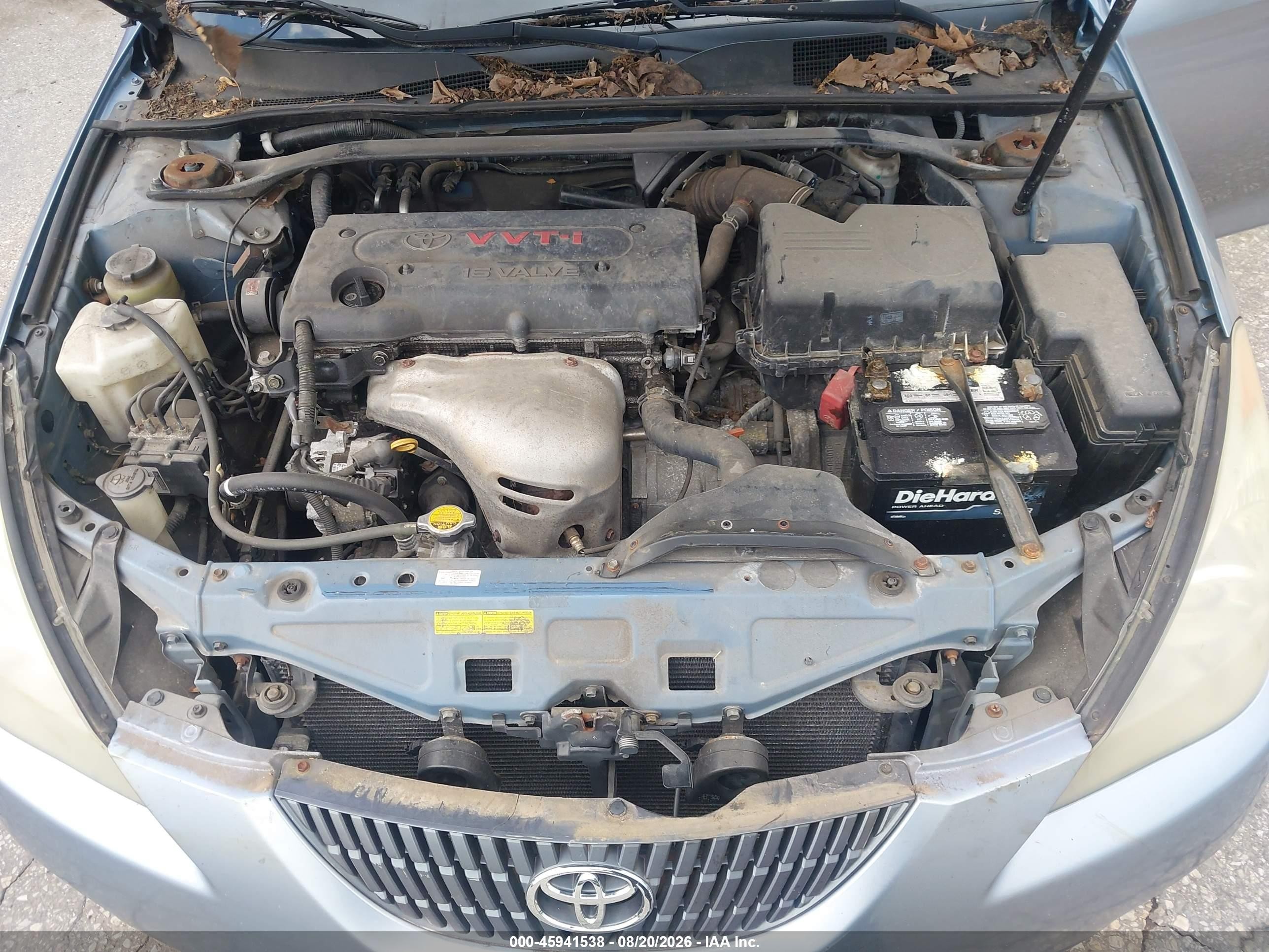 2004 Toyota Camry Solara Se Light Blue vin: 4T1CE30P04U947496