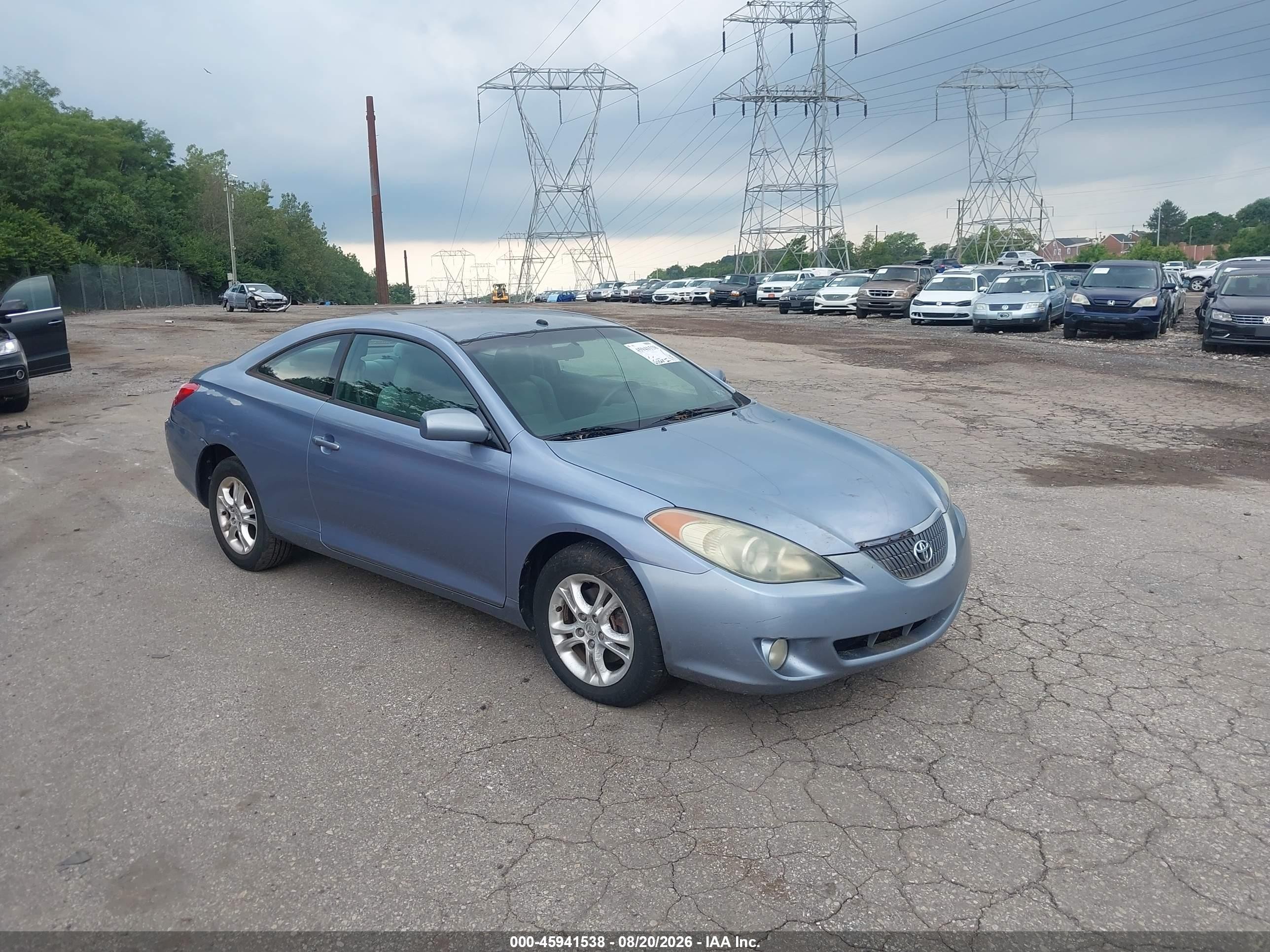 2004 Toyota Camry Solara Se Light Blue vin: 4T1CE30P04U947496