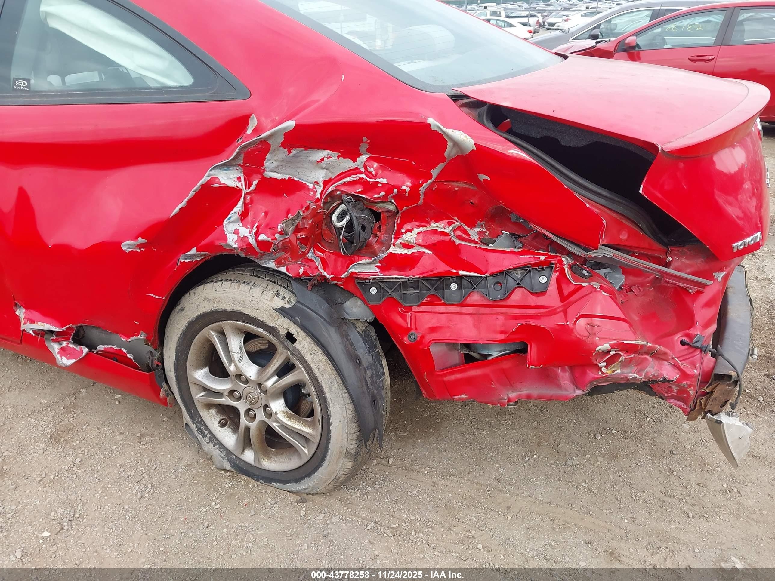 2008 Toyota Camry Solara Se Red vin: 4T1CE30P18U765201
