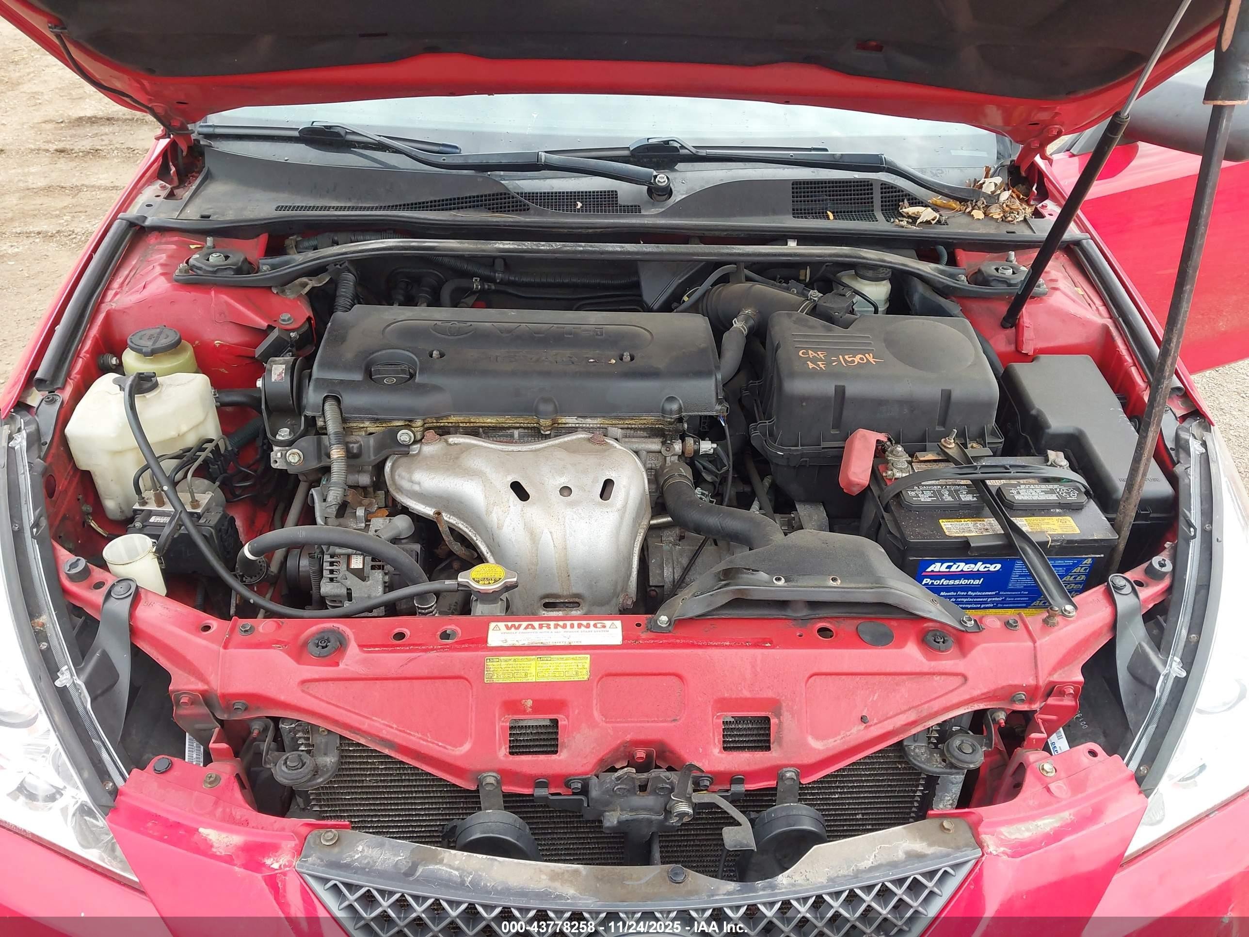2008 Toyota Camry Solara Se Red vin: 4T1CE30P18U765201