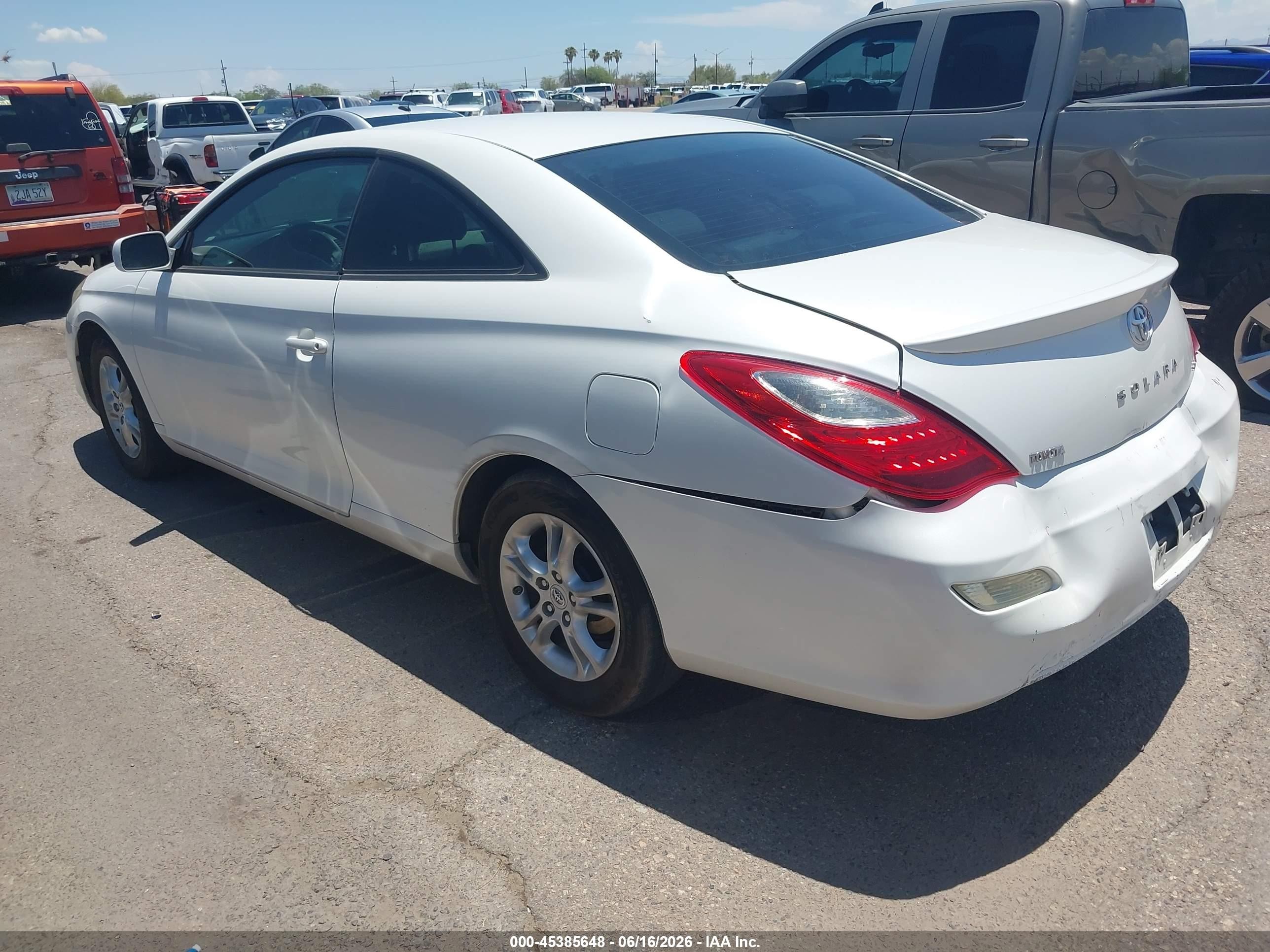 2007 Toyota Camry Solara Se White vin: 4T1CE30P47U755714