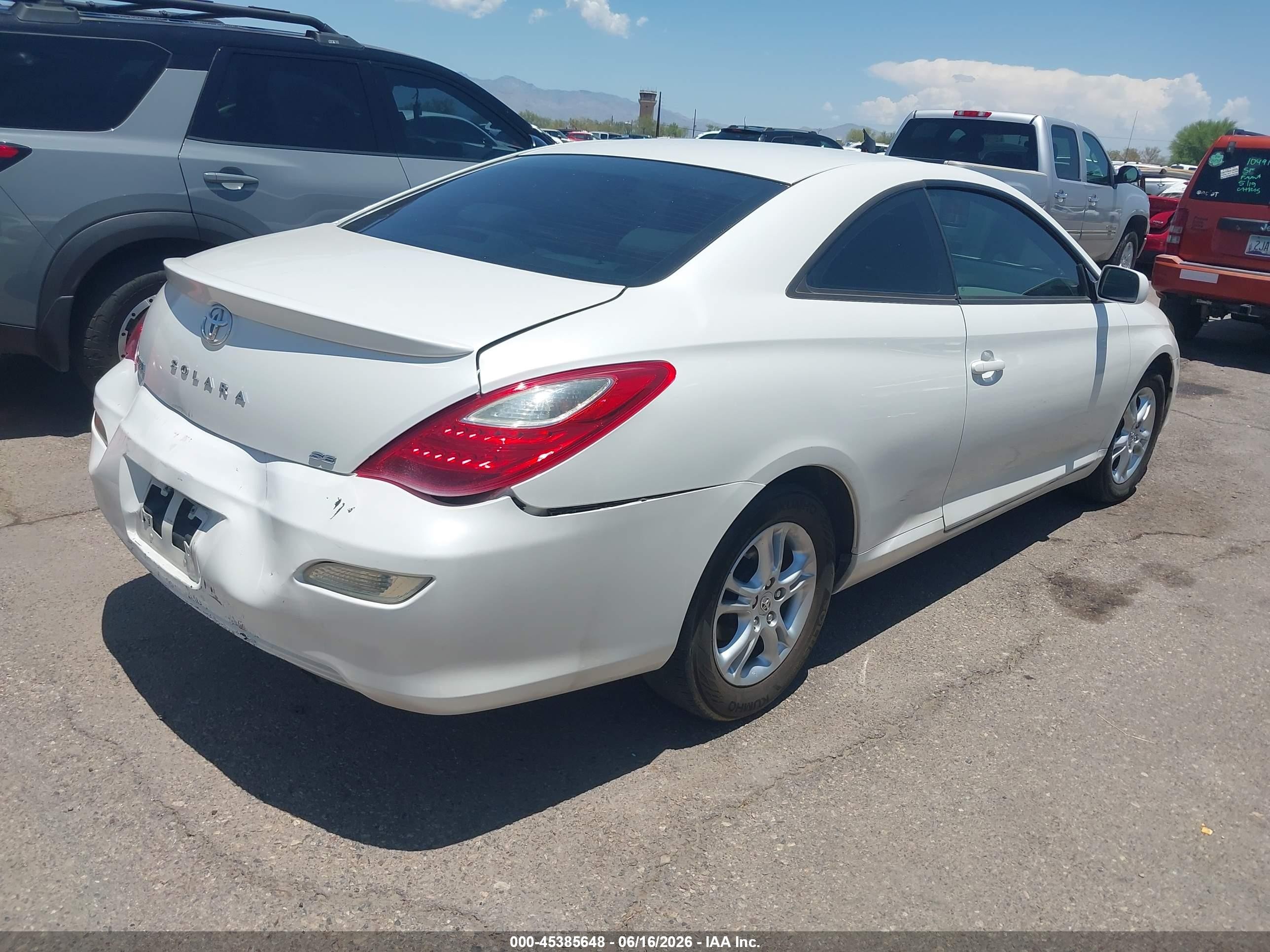 2007 Toyota Camry Solara Se White vin: 4T1CE30P47U755714
