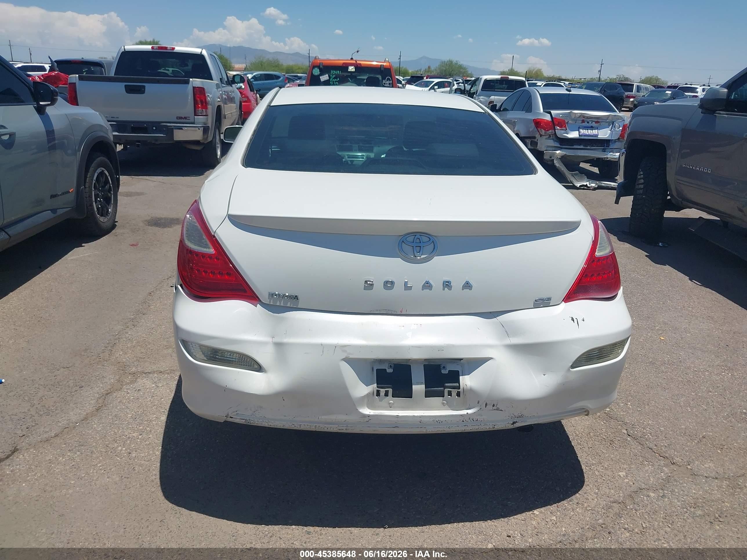 2007 Toyota Camry Solara Se White vin: 4T1CE30P47U755714