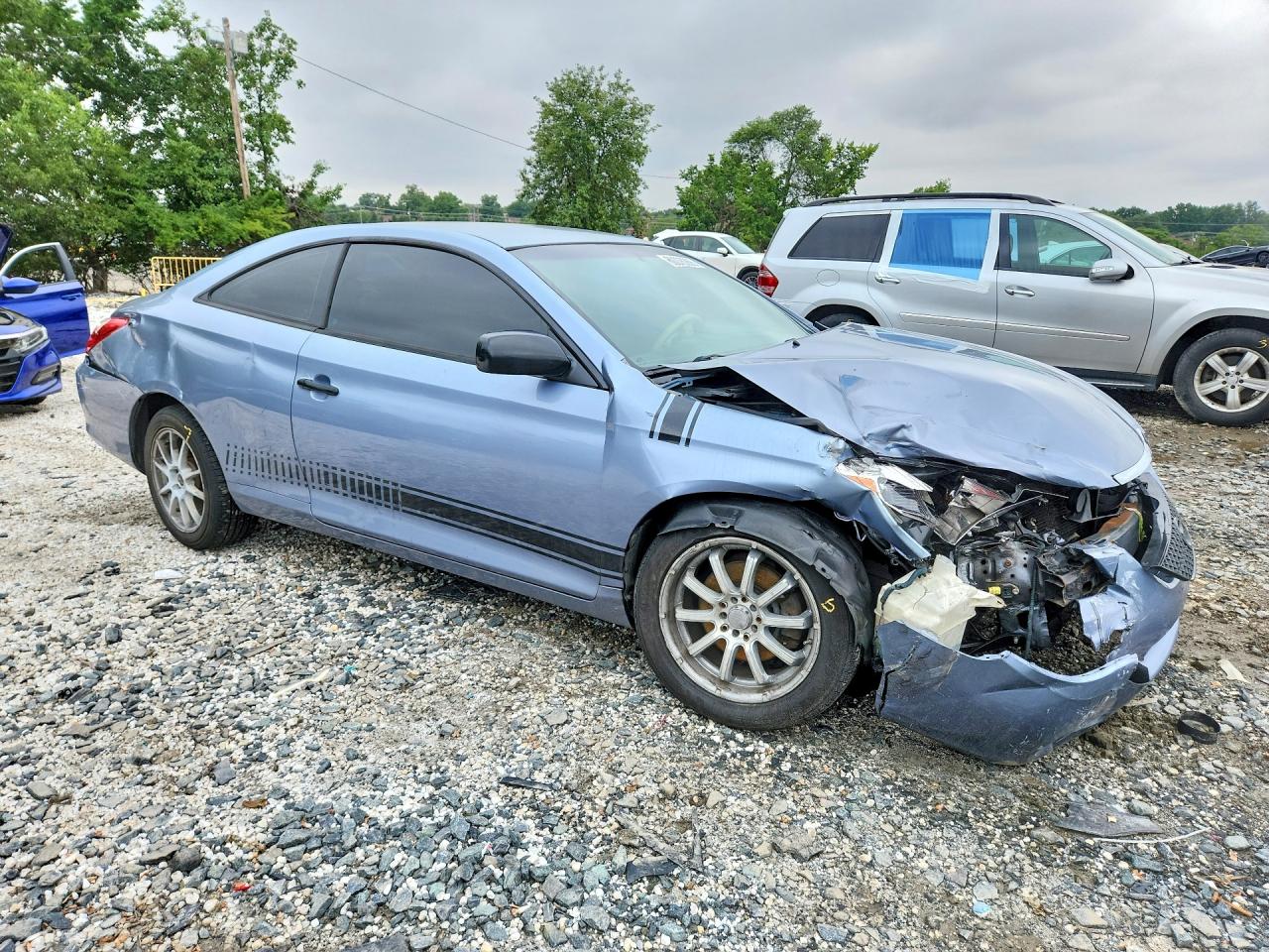 2007 Toyota Camry Solara Se Blue vin: 4T1CE30P57U753387