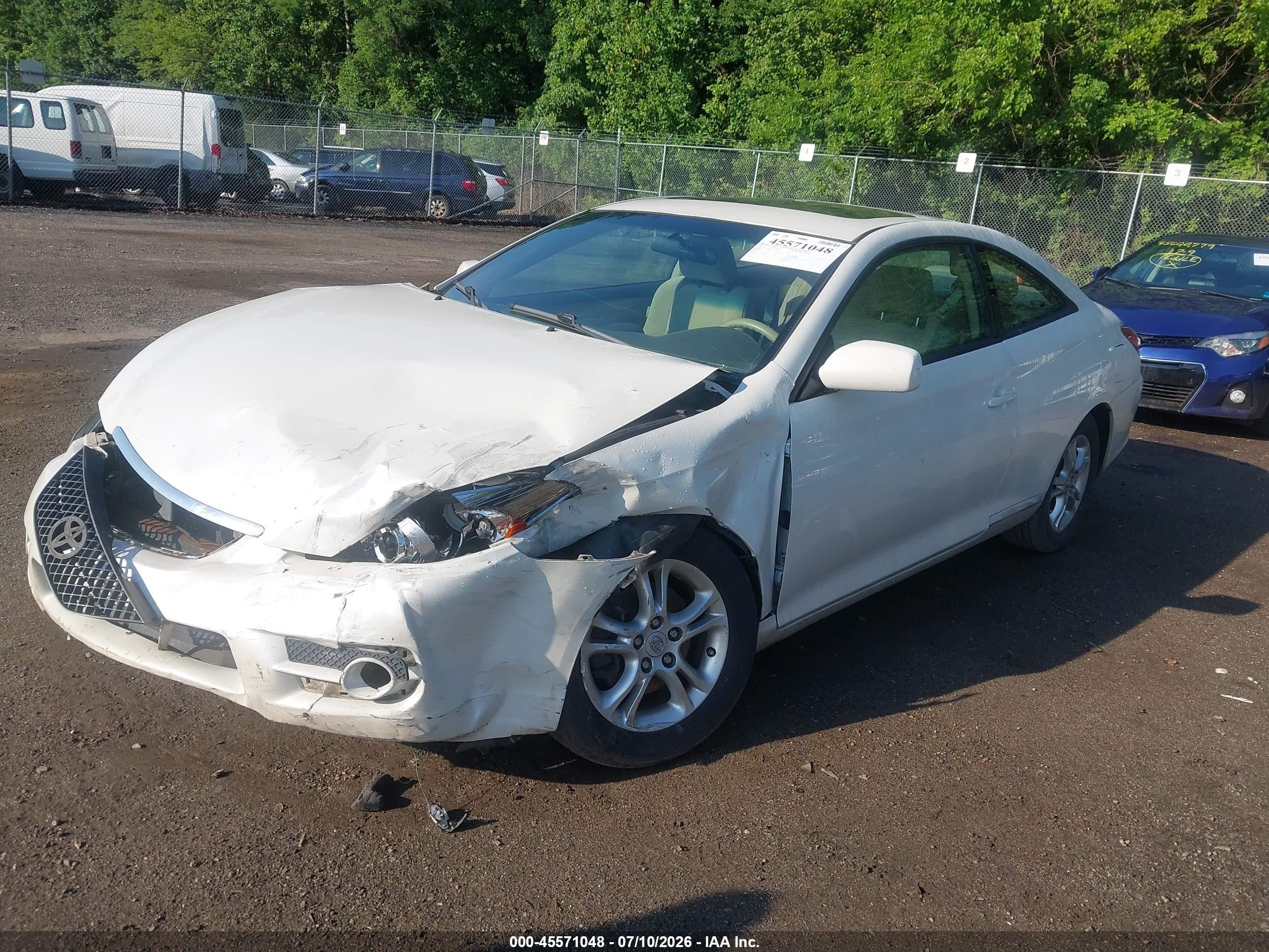 2007 Toyota Camry Solara Se White vin: 4T1CE30P57U756970