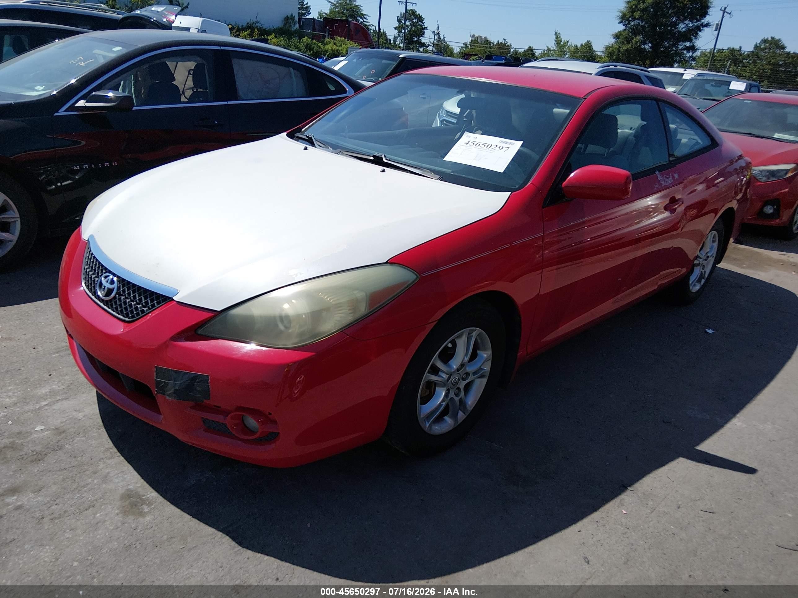 2008 Toyota Camry Solara Se Red vin: 4T1CE30P58U766366
