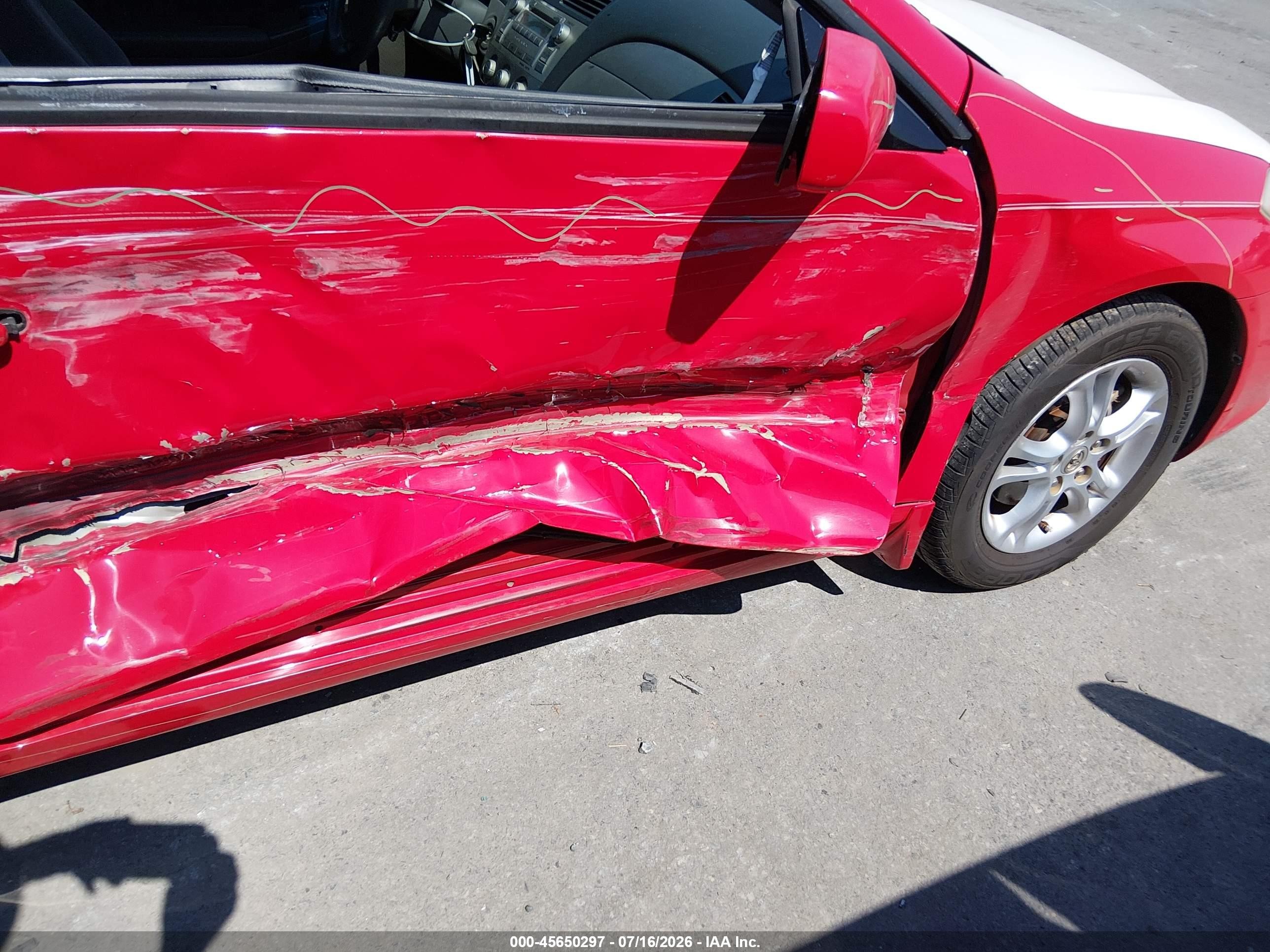 2008 Toyota Camry Solara Se Red vin: 4T1CE30P58U766366