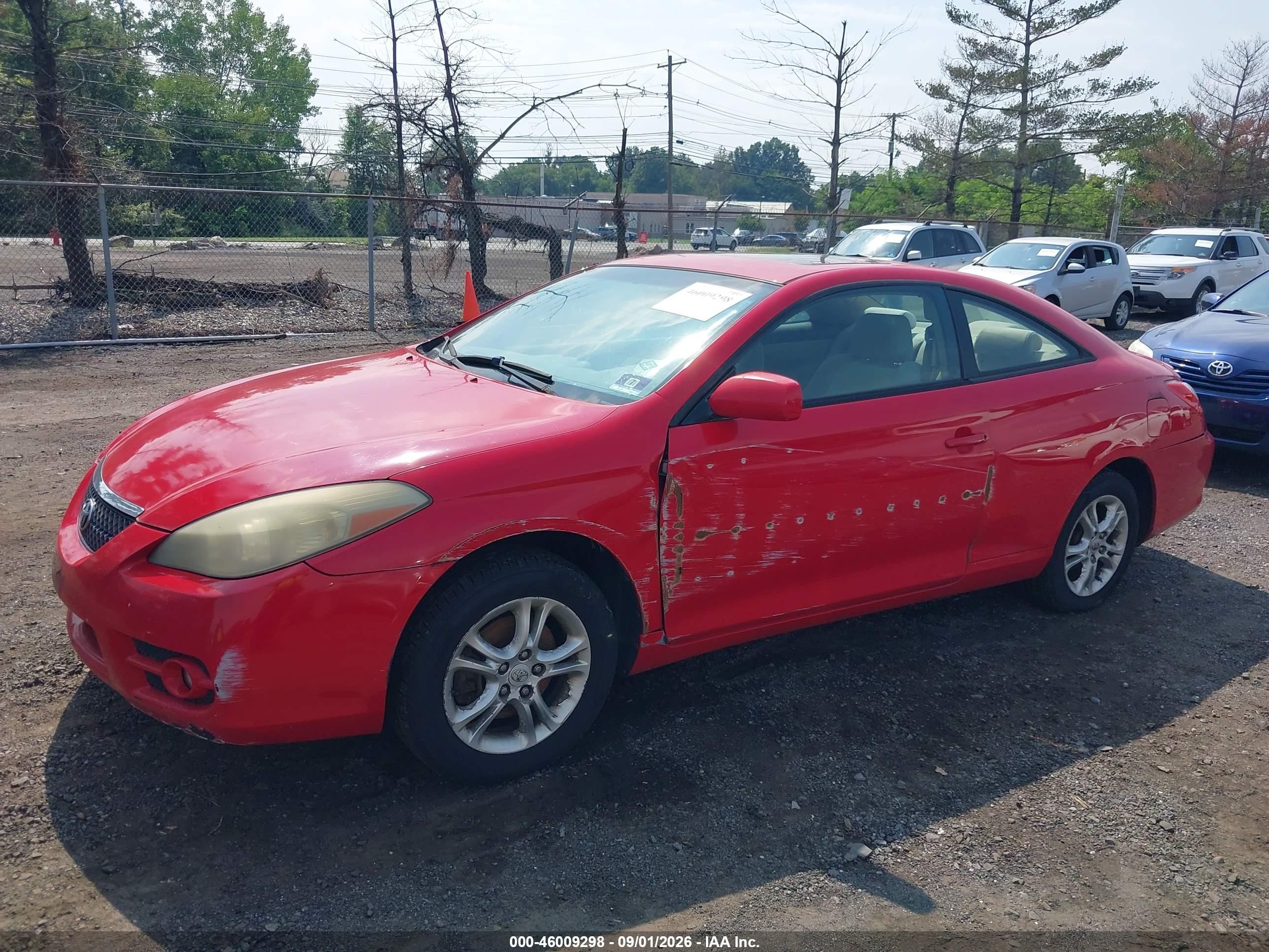 2007 Toyota Camry Solara Sle Red vin: 4T1CE30P77U753553