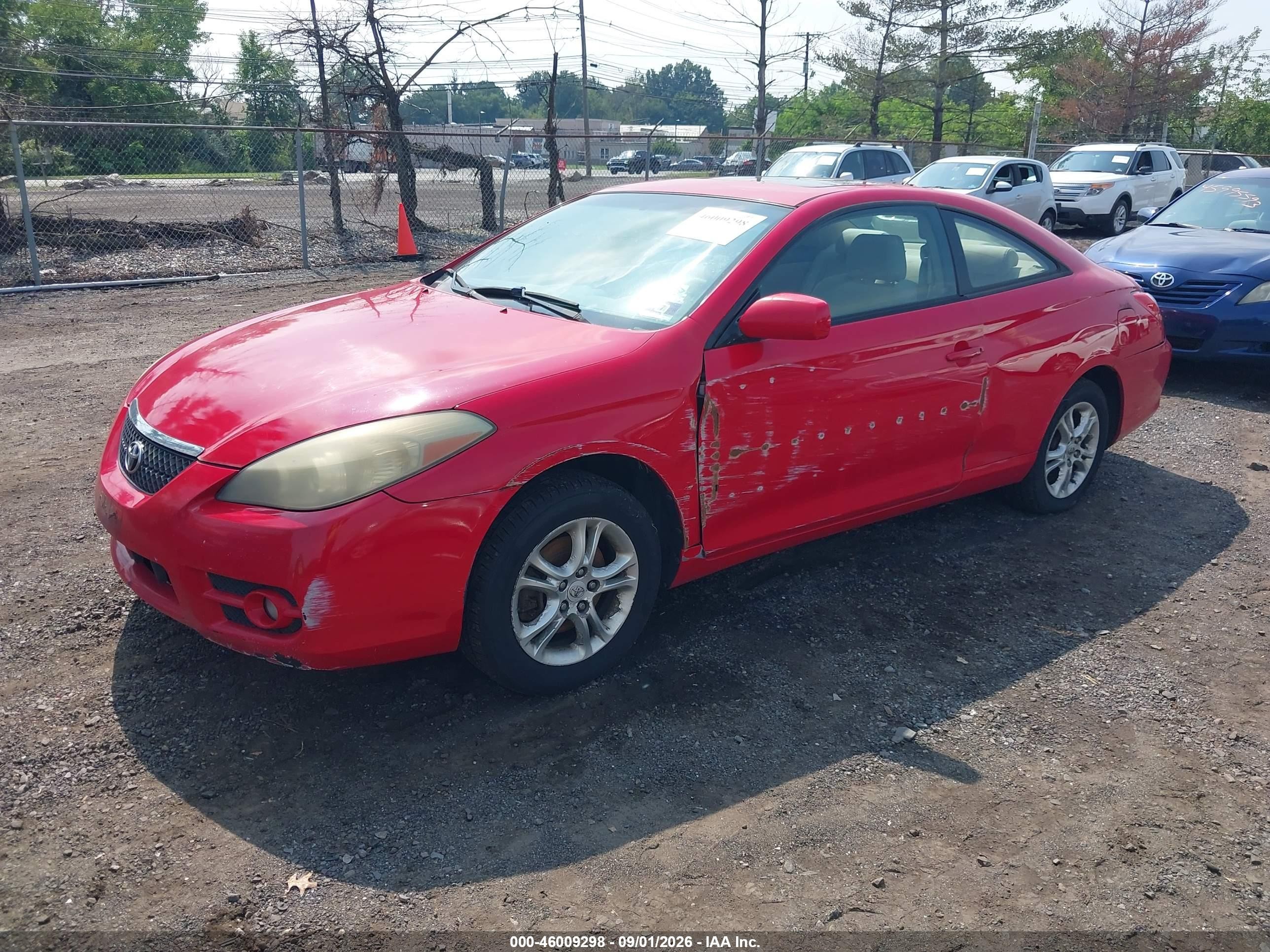 2007 Toyota Camry Solara Sle Red vin: 4T1CE30P77U753553