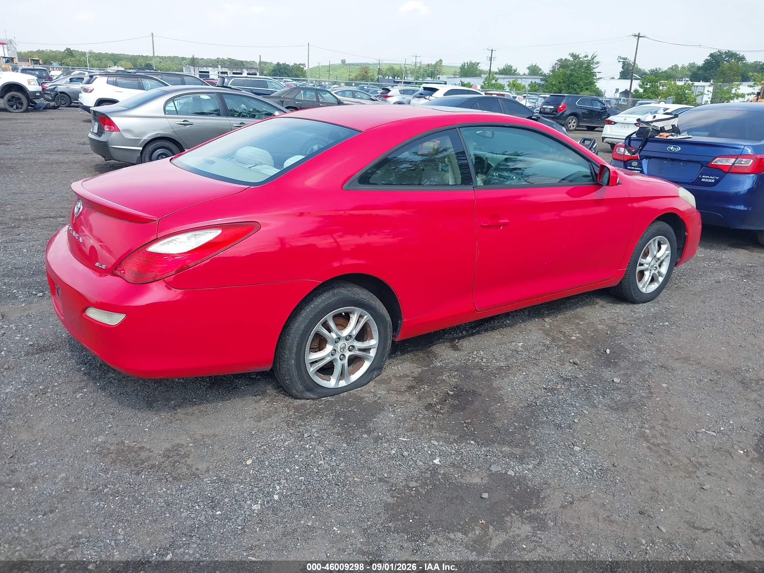 2007 Toyota Camry Solara Sle Red vin: 4T1CE30P77U753553