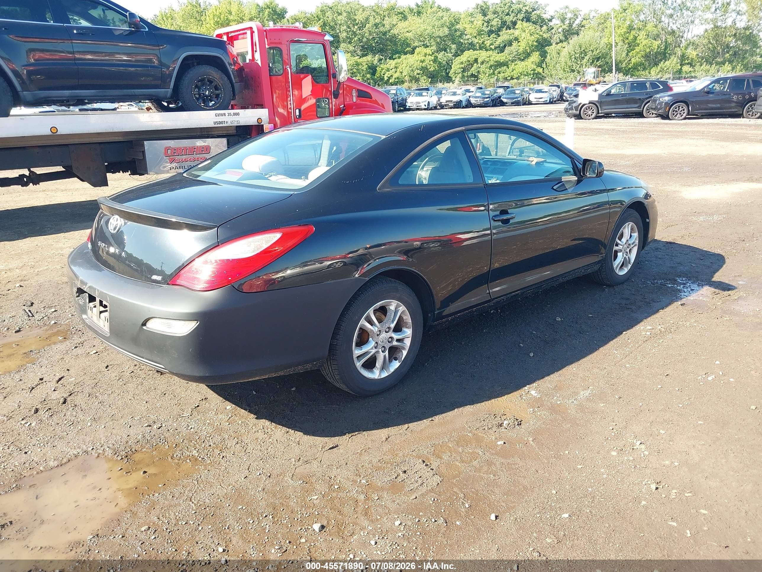 2008 Toyota Camry Solara Se Black vin: 4T1CE30P78U763453