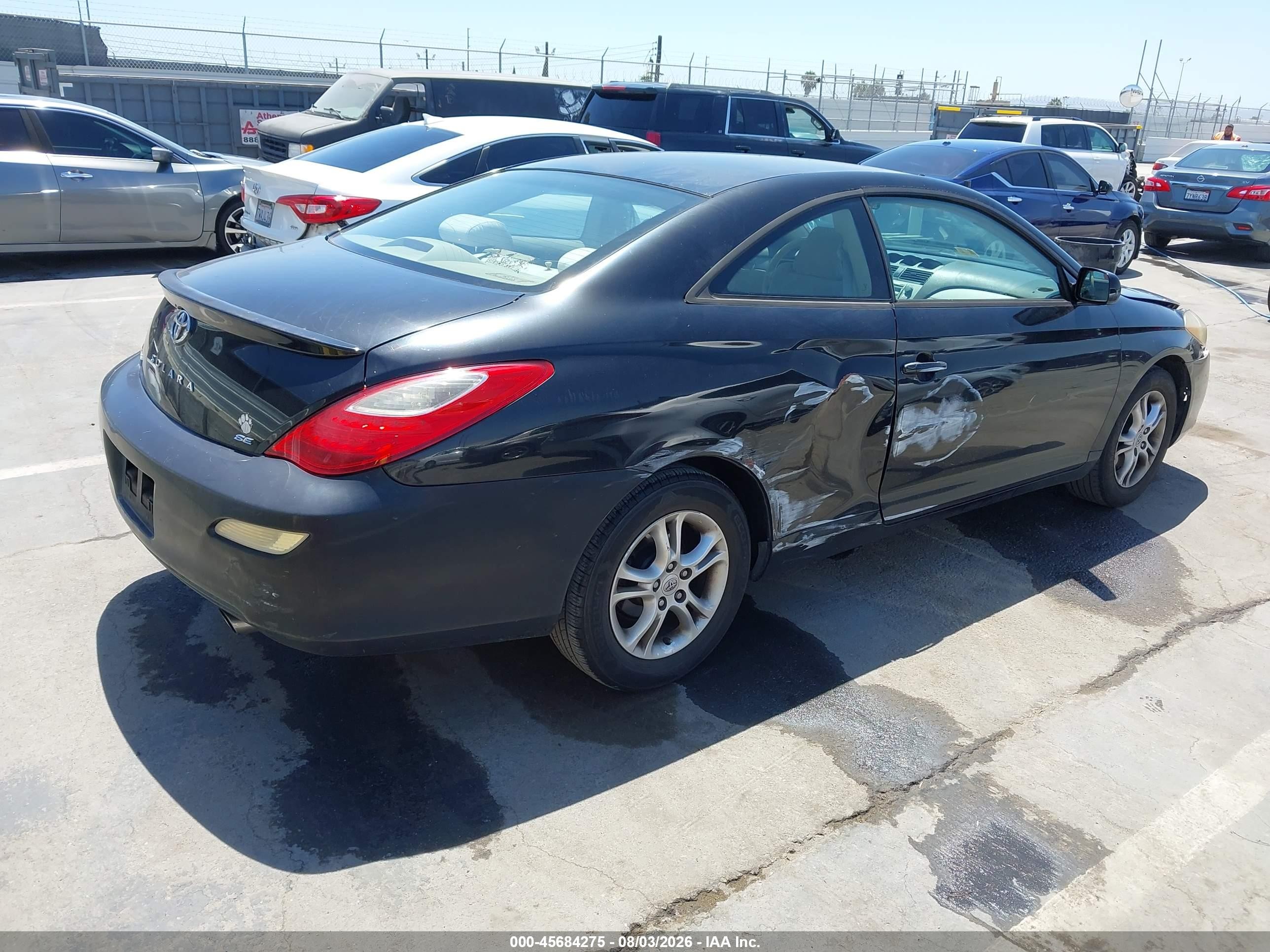 2007 Toyota Camry Solara Se Black vin: 4T1CE30P97U757507