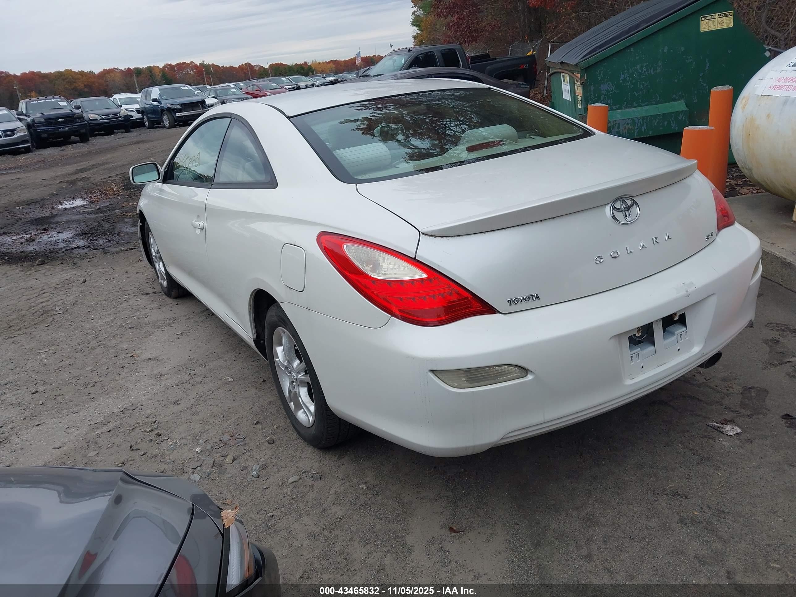 2008 Toyota Camry Solara Se White vin: 4T1CE30PX8U766038