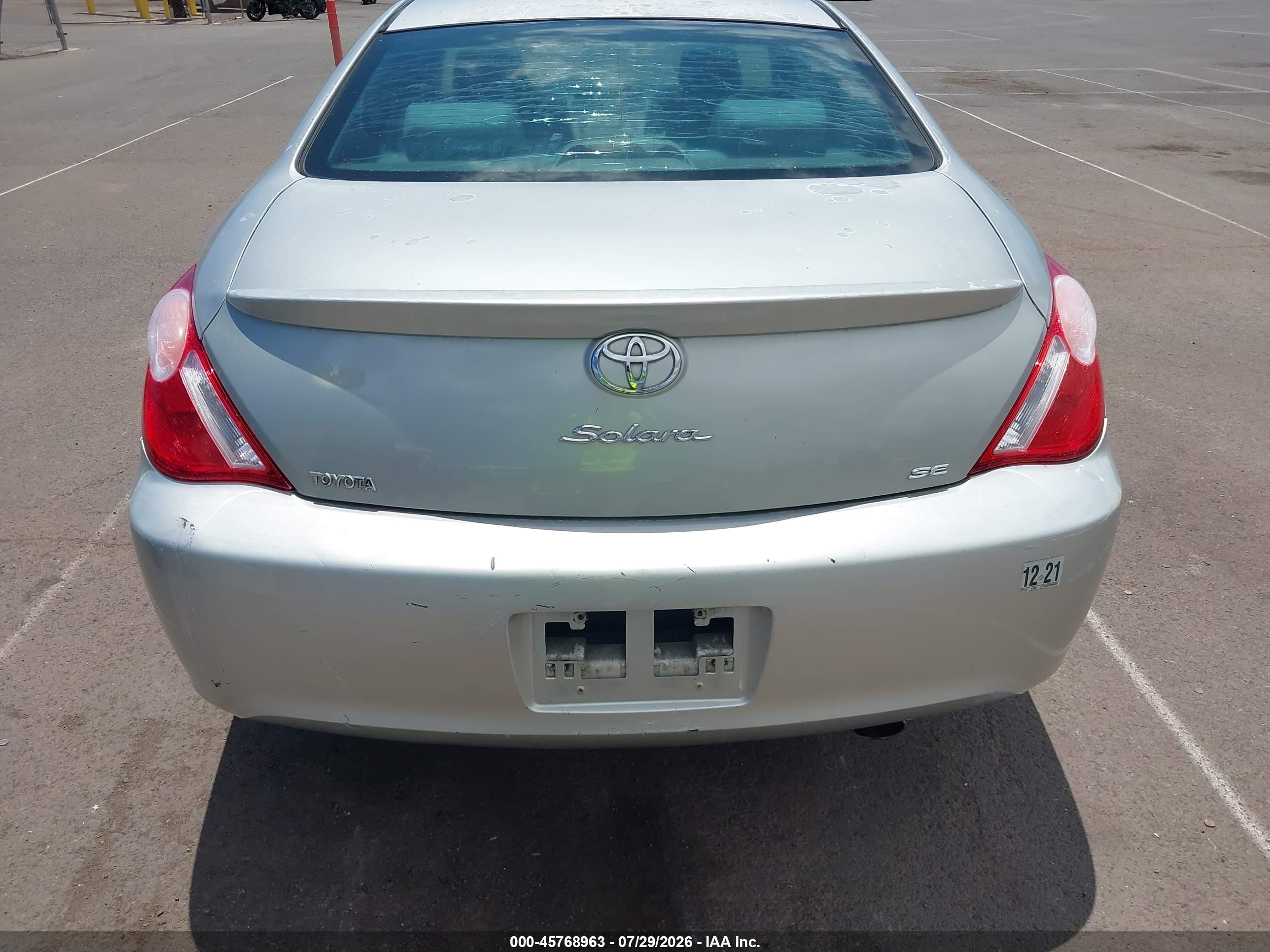 2004 Toyota Camry Solara Se Silver vin: 4T1CE38P24U846030