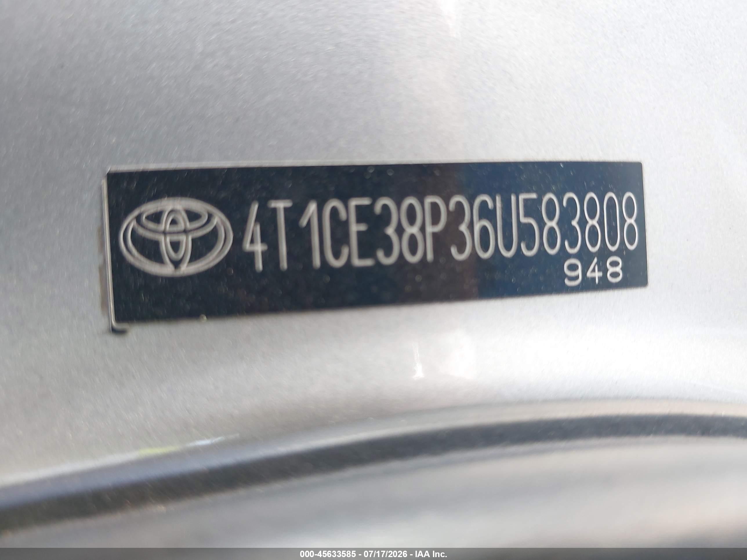 2006 Toyota Camry Solara Se Sport Silver vin: 4T1CE38P36U583808