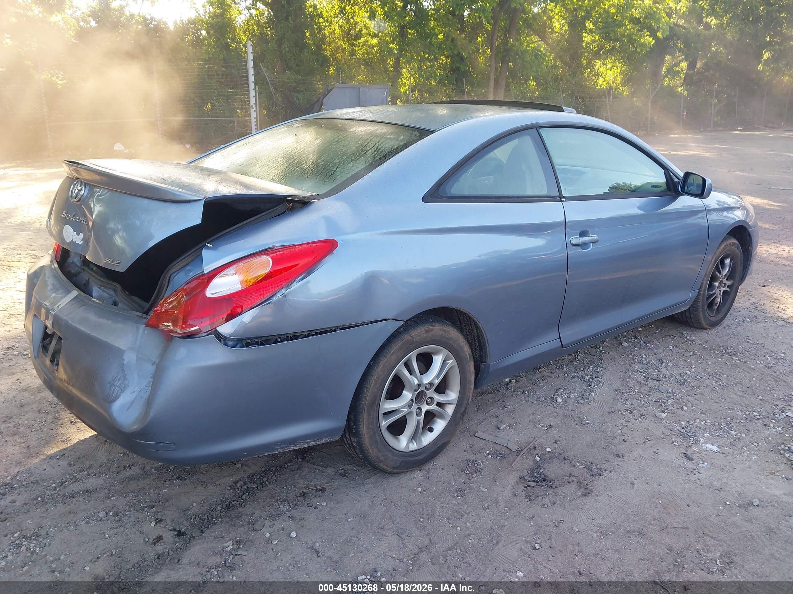 2004 Toyota Camry Solara Sle Blue vin: 4T1CE38P44U846868